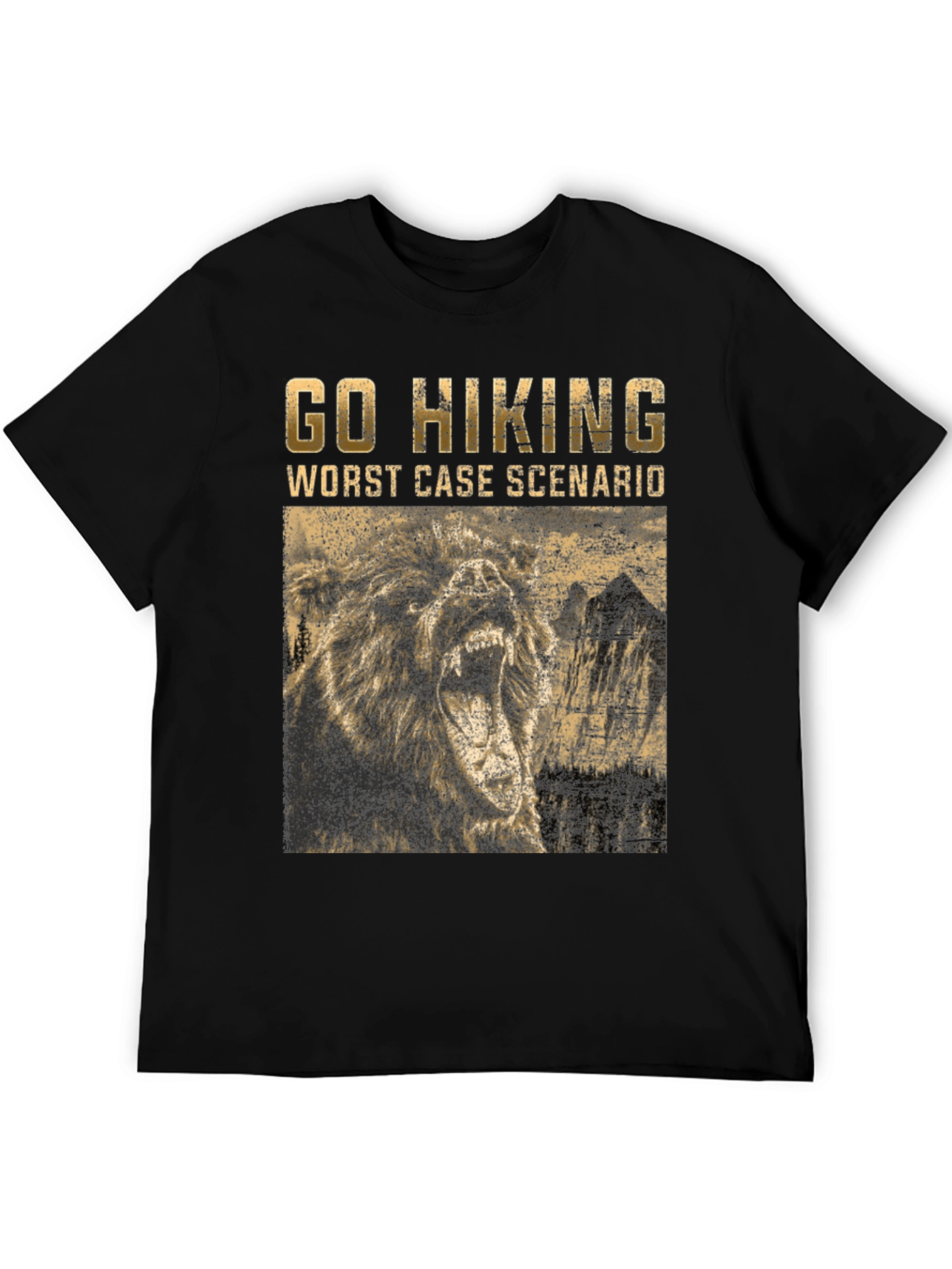 Go Hiking Worst Case Scenario Bear Graphic T-Shirt