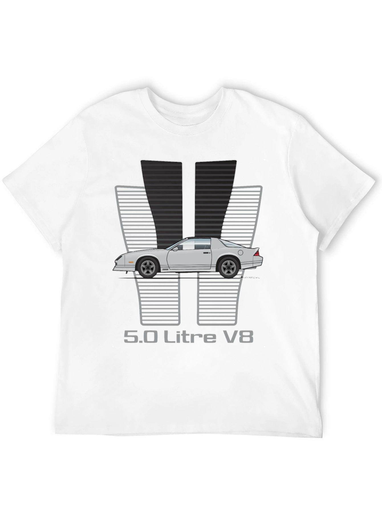 5.0 Litre V8 Car Graphic T-Shirt