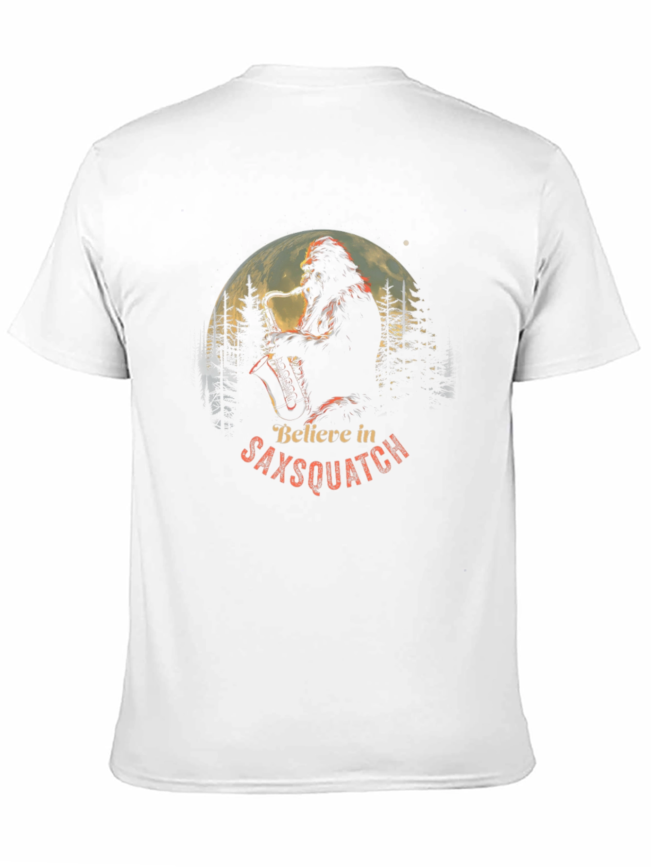 Believe in Saxsquatch T-Shirt - Bigfoot Saxophone Tee