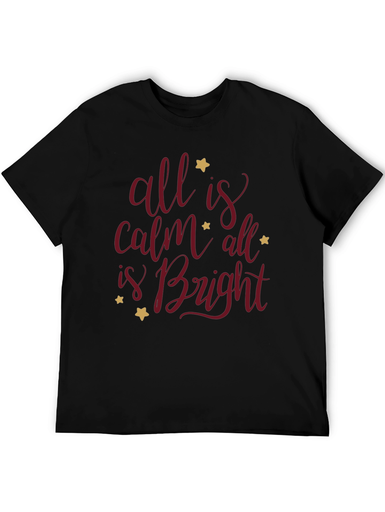 All is Calm Graphic Tee - Black Holiday T-Shirt