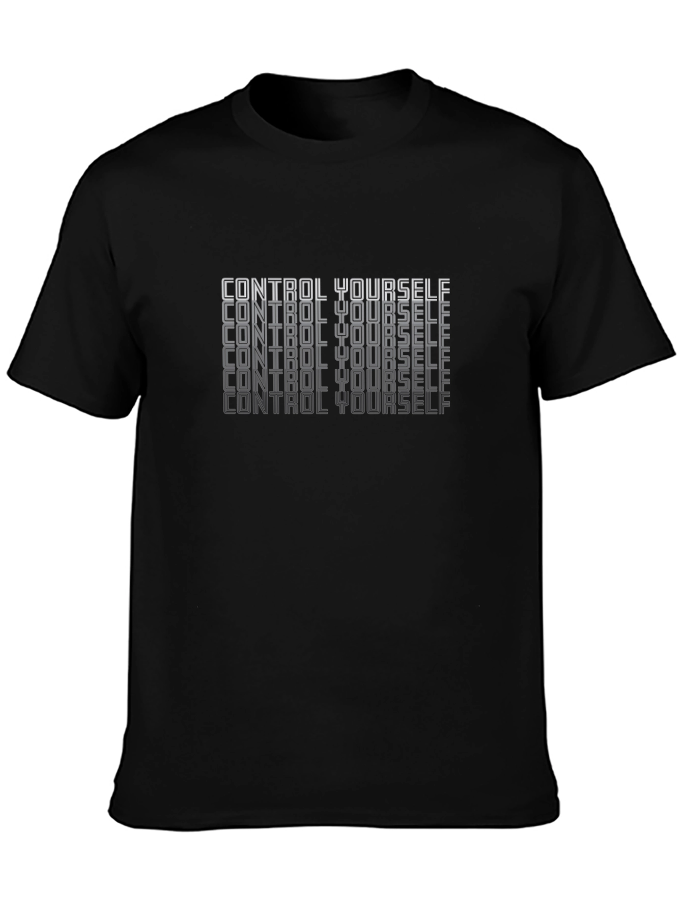 Control Yourself Black Graphic Tee