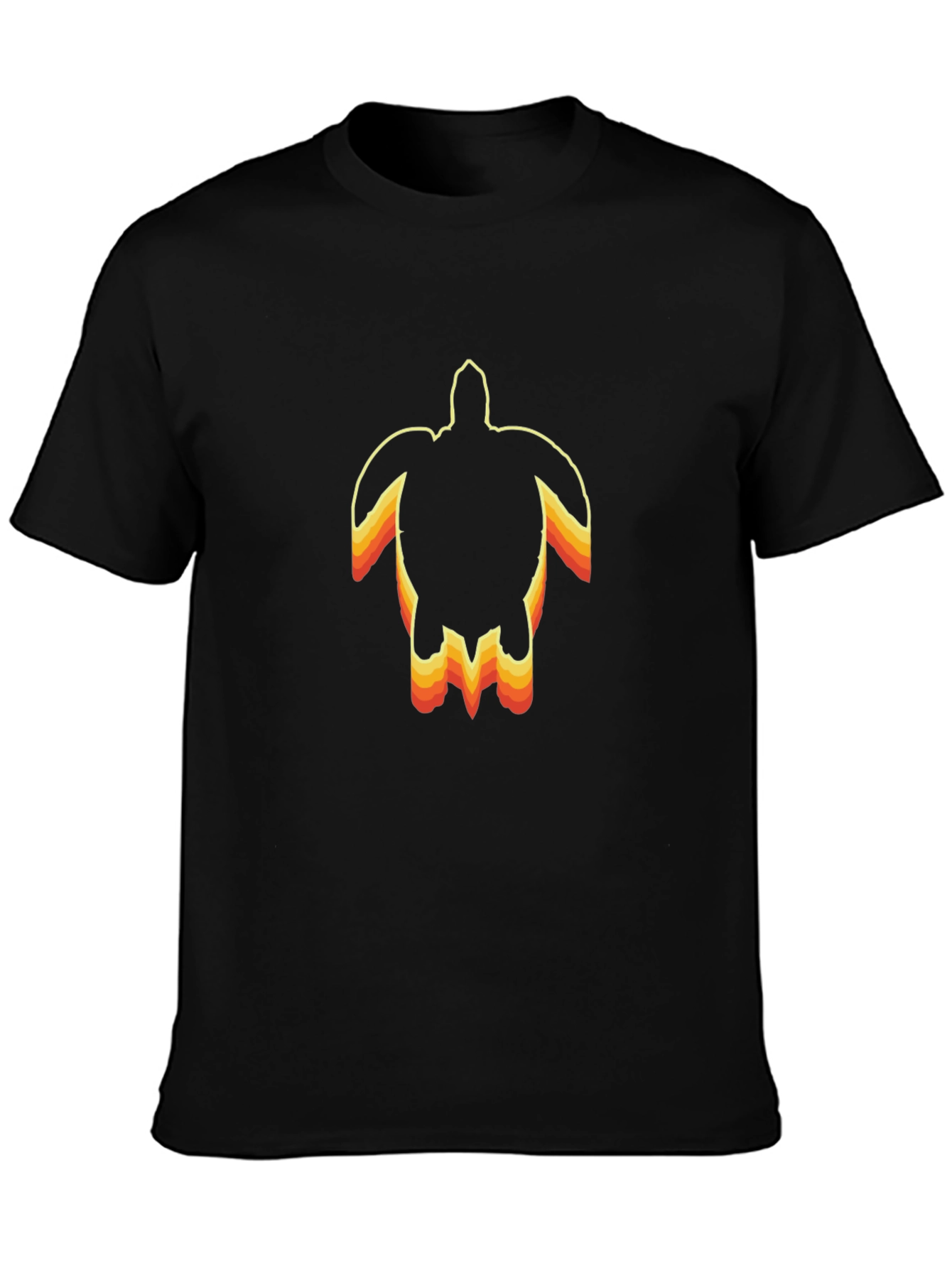 Retro Turtle Graphic Tee - Black