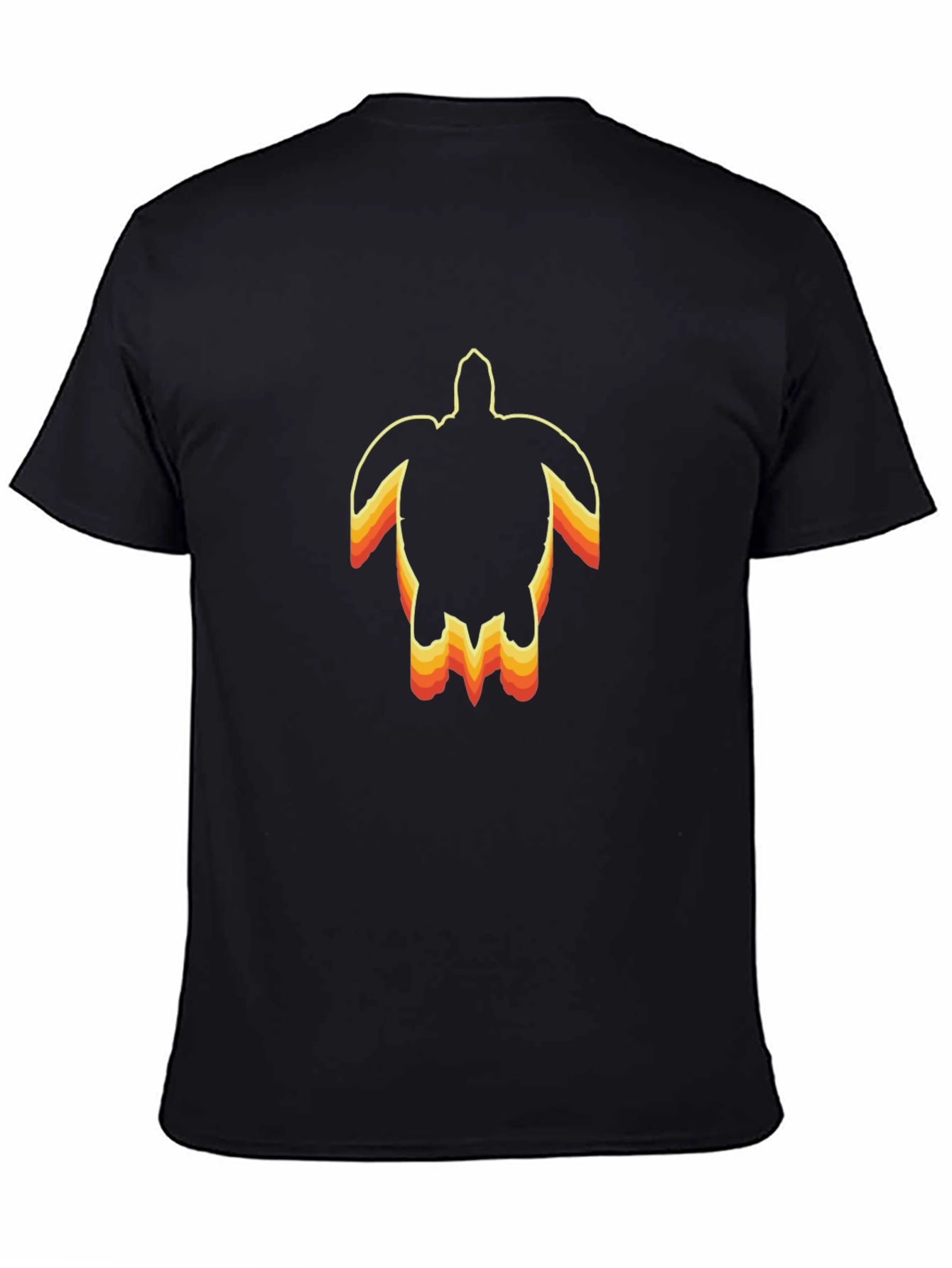 Retro Turtle Graphic Tee - Black