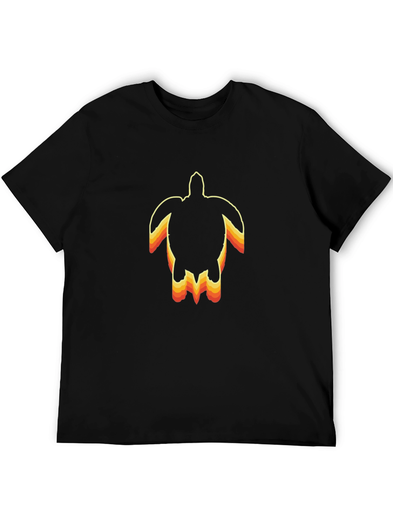 Retro Turtle Graphic Tee - Black