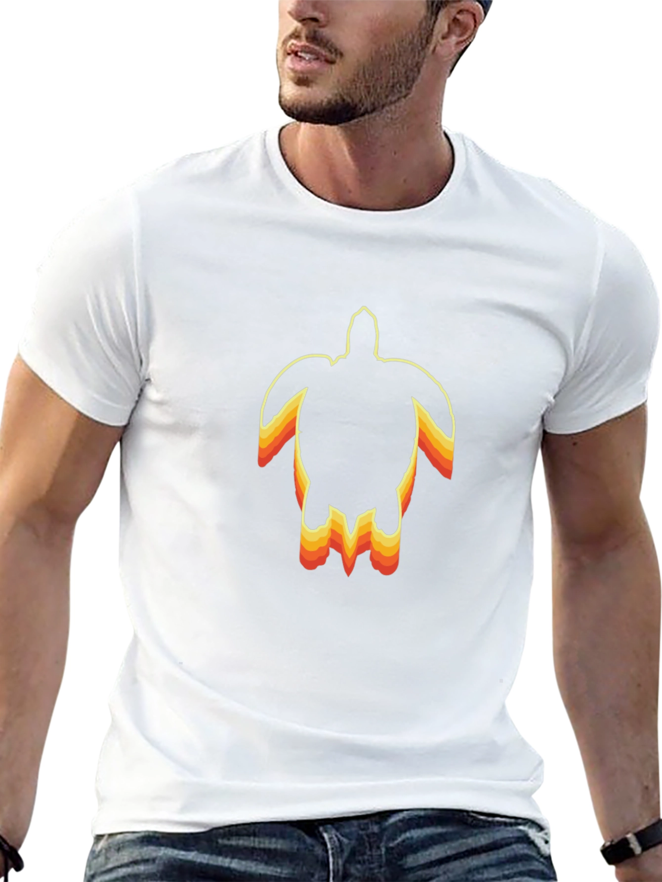 Retro Turtle Graphic Tee - Black