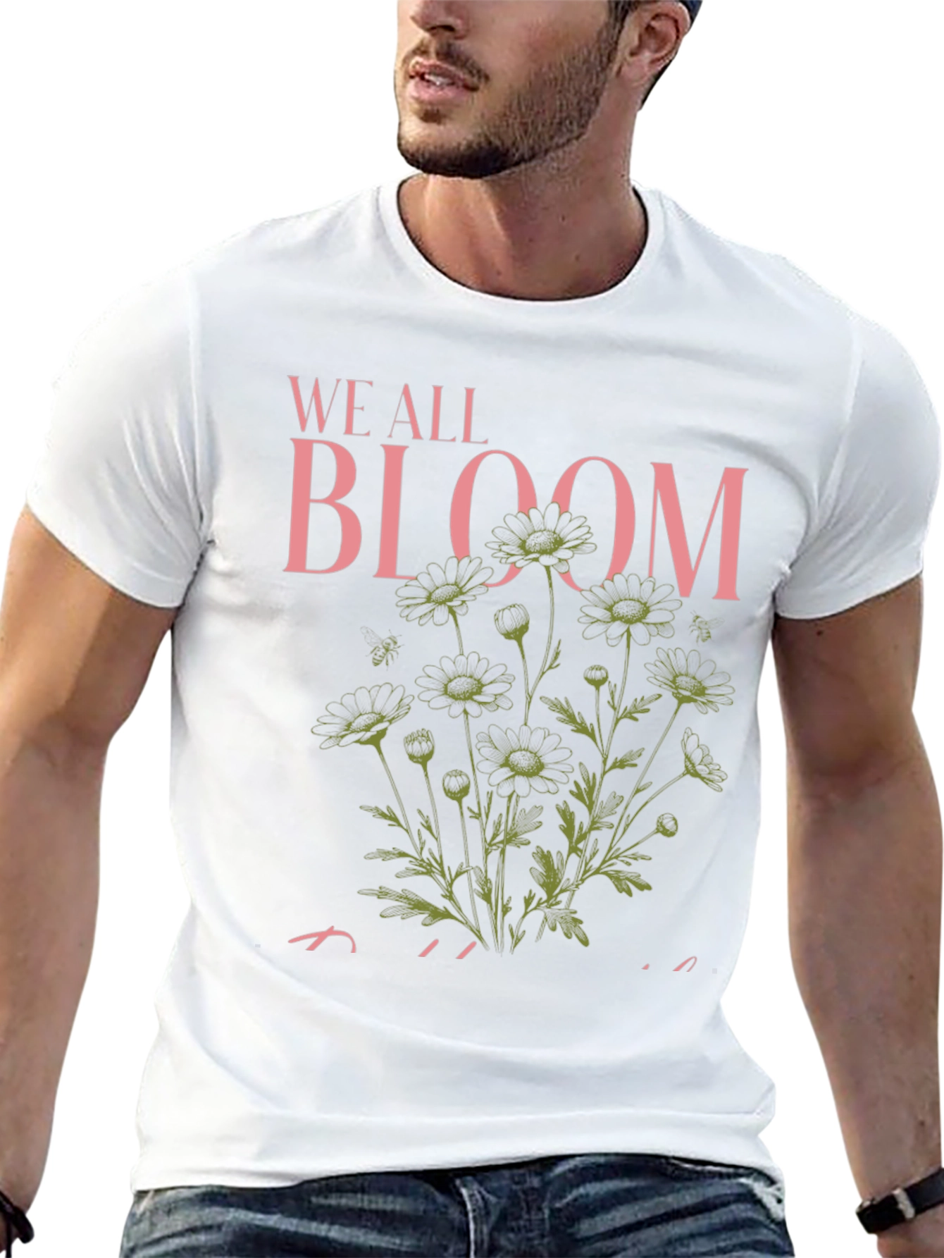 We All Bloom Black Graphic Tee
