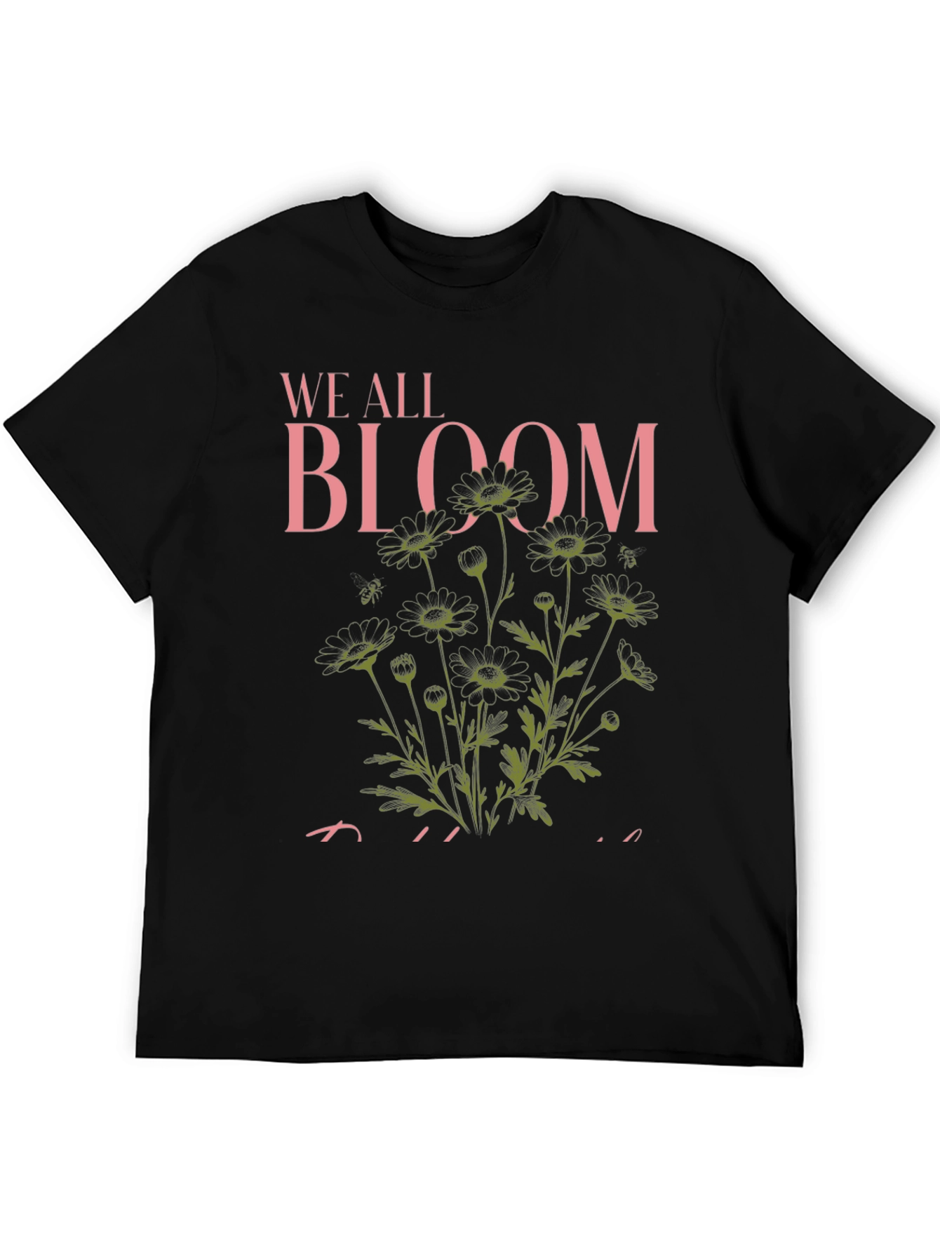We All Bloom Black Graphic Tee