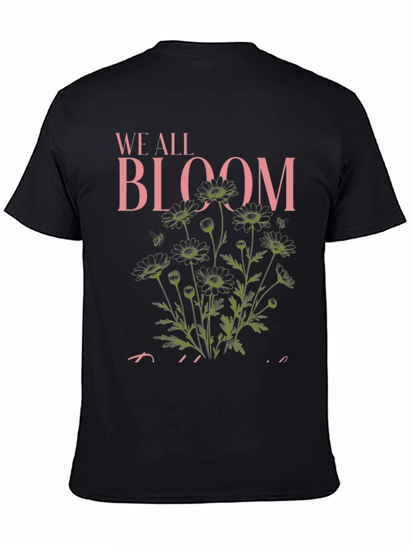 We All Bloom Black Graphic Tee