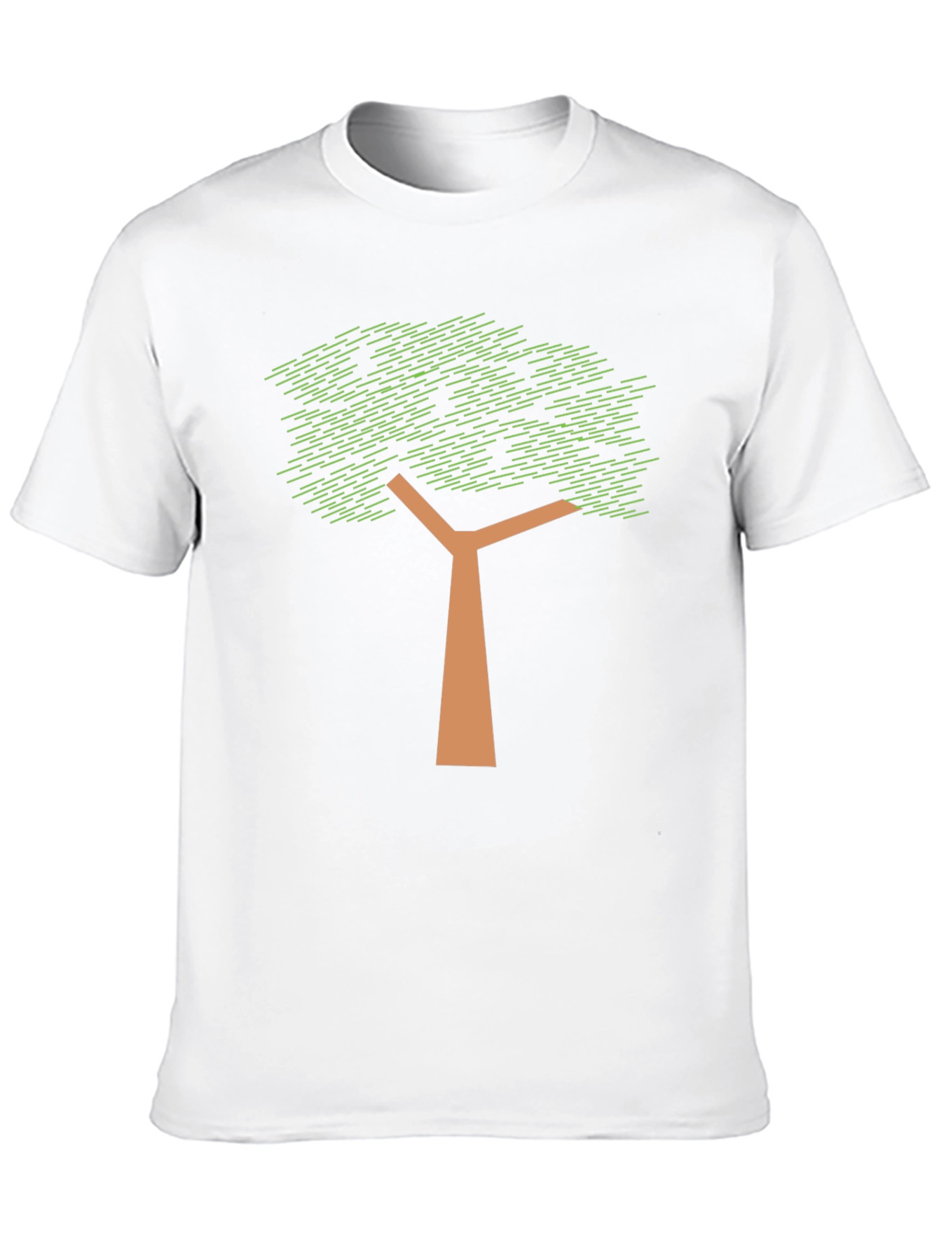 Geometric Tree Graphic Print T-Shirt - Black