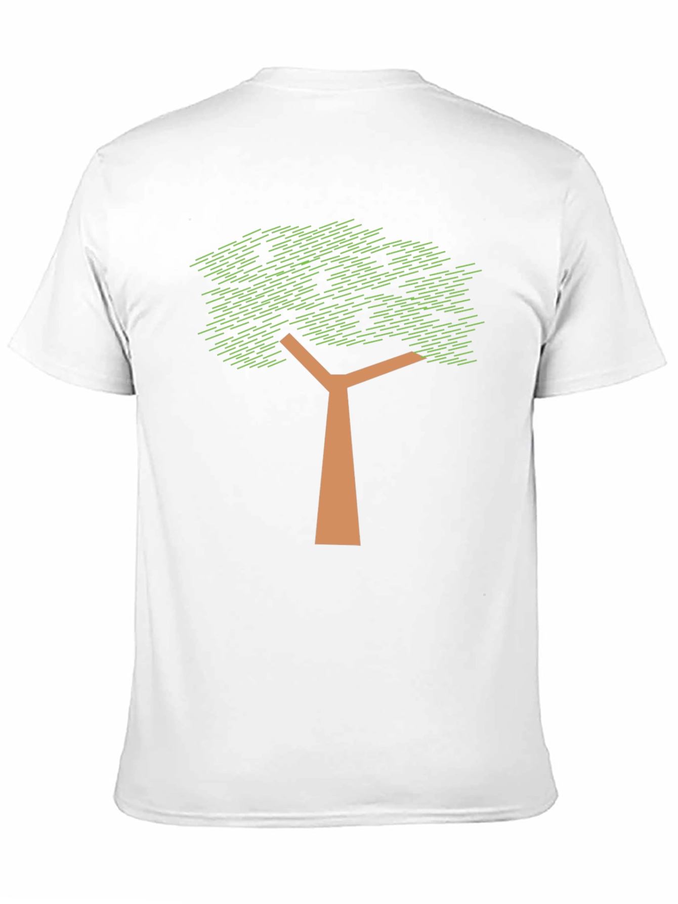 Geometric Tree Graphic Print T-Shirt - Black