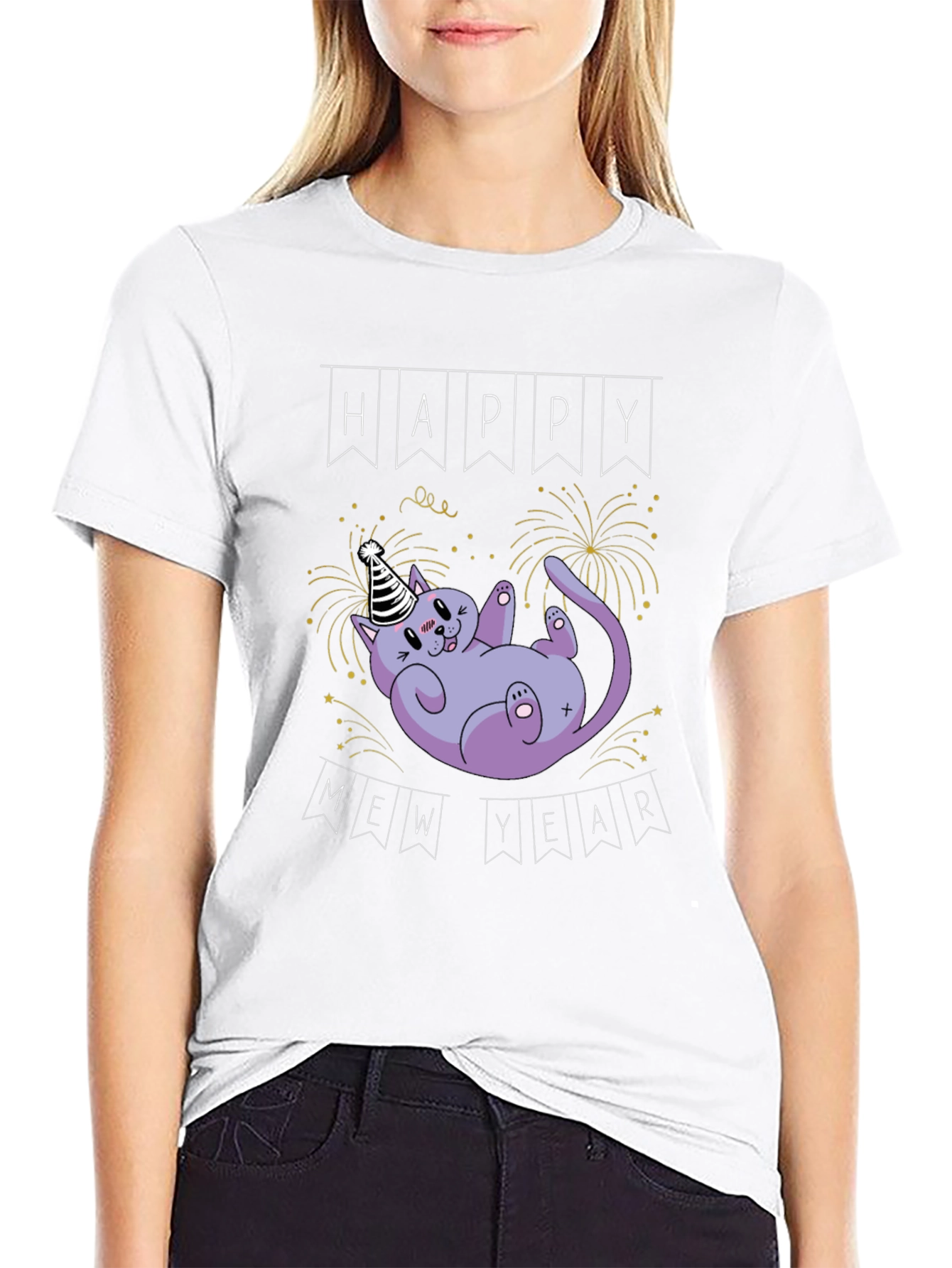 Happy Mew Year Cat T-Shirt