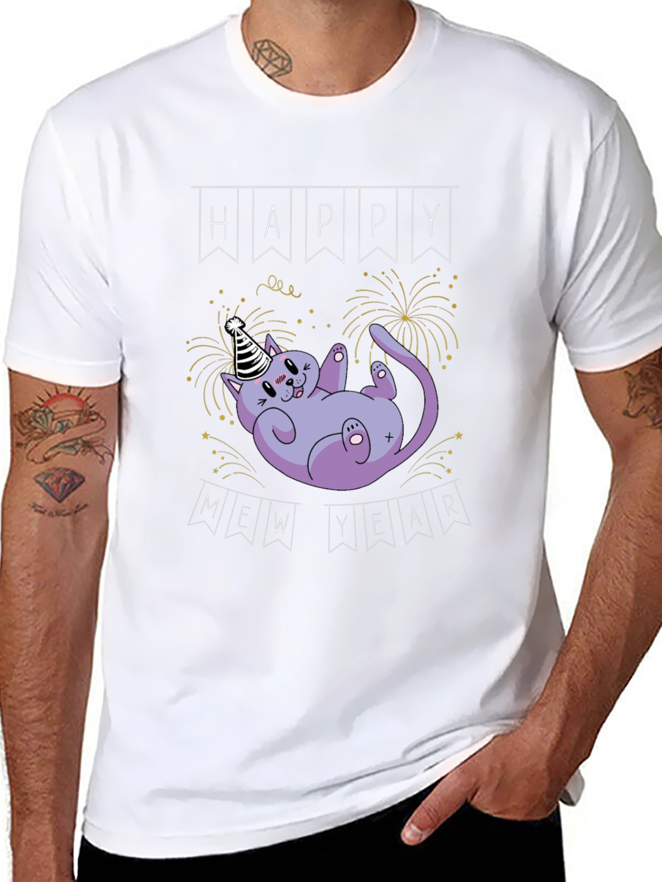 Happy Mew Year Cat T-Shirt