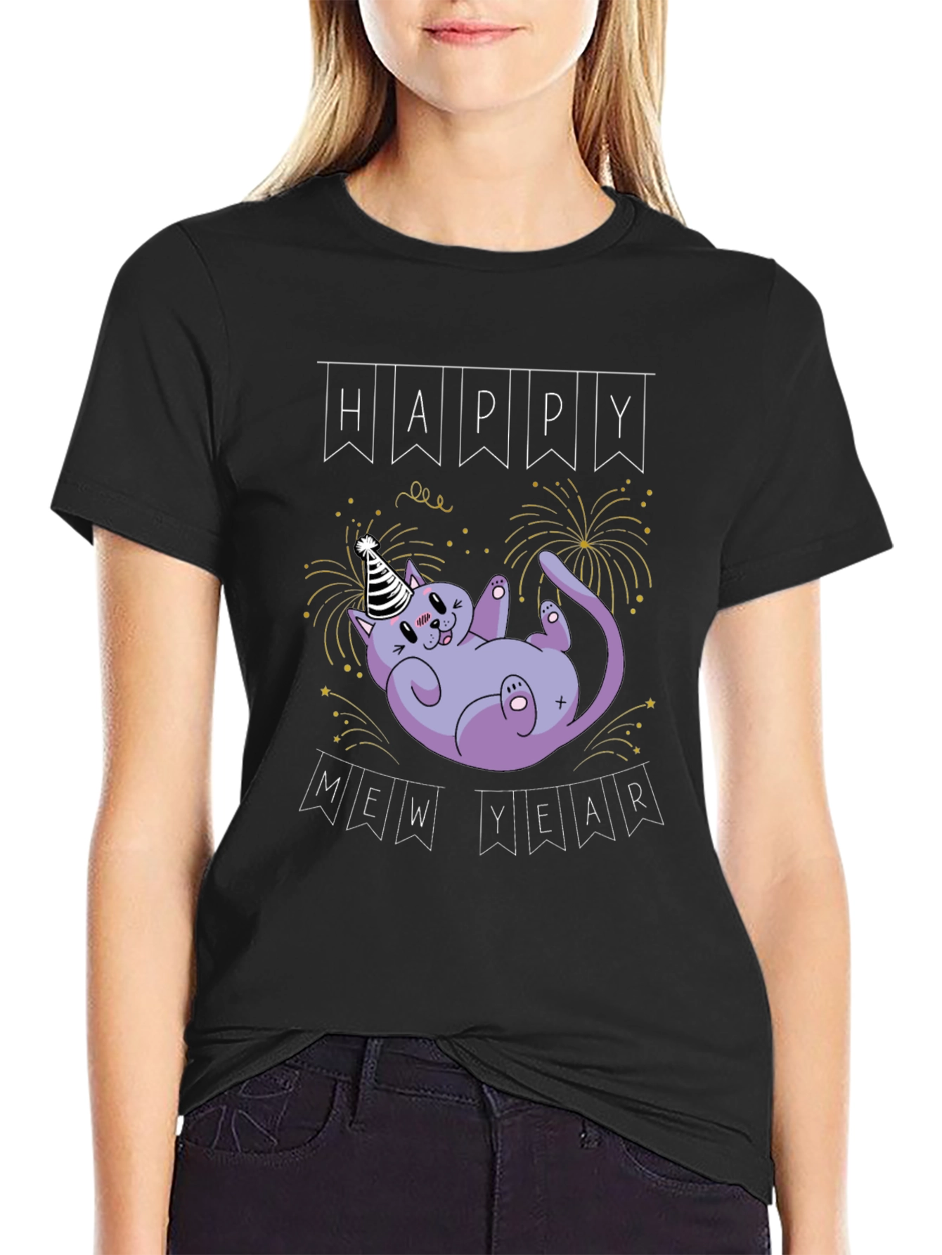 Happy Mew Year Cat T-Shirt