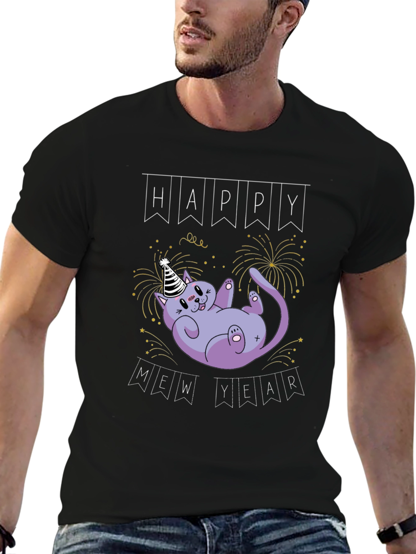 Happy Mew Year Cat T-Shirt