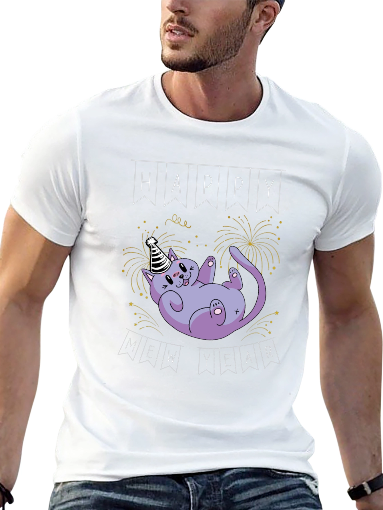 Happy Mew Year Cat T-Shirt