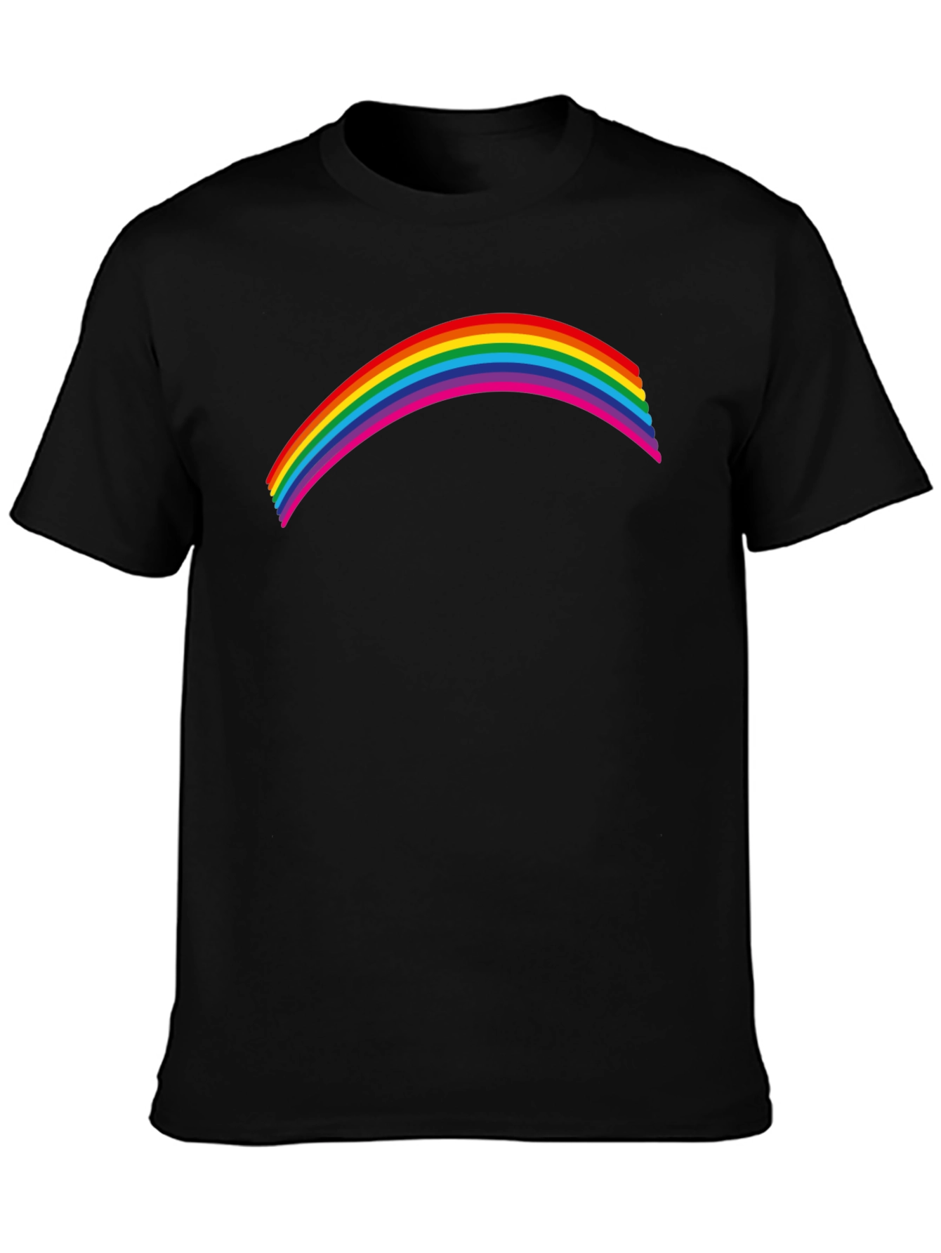 Rainbow Graphic Black T-Shirt