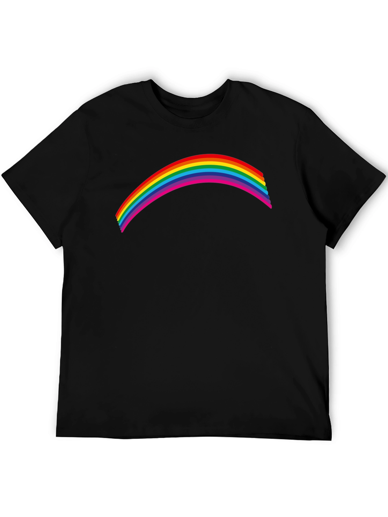 Rainbow Graphic Black T-Shirt