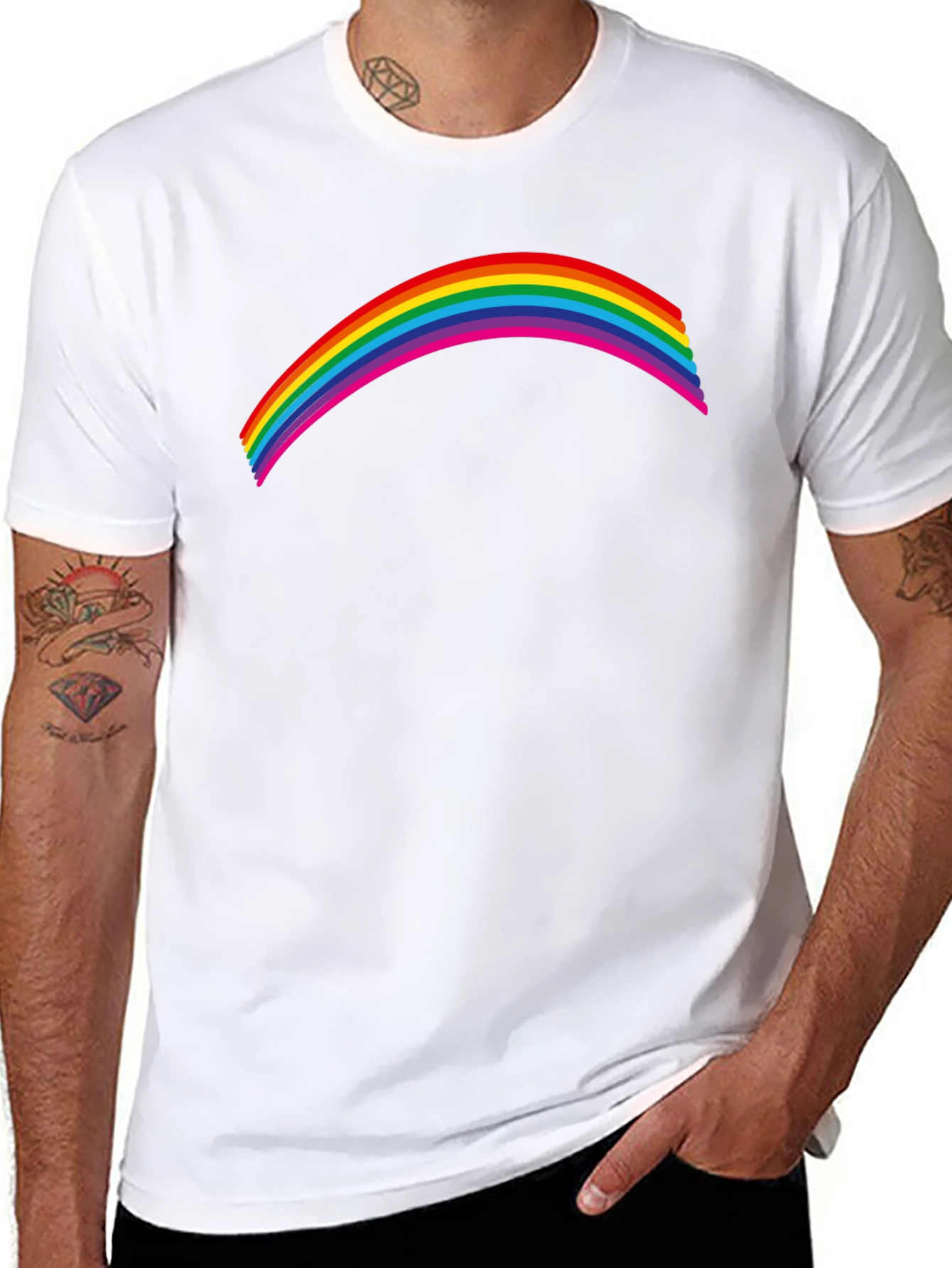 Rainbow Graphic Black T-Shirt