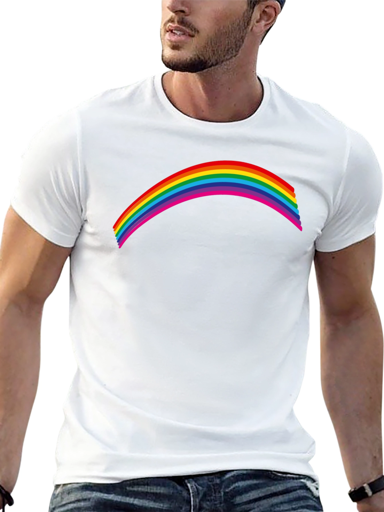 Rainbow Graphic Black T-Shirt