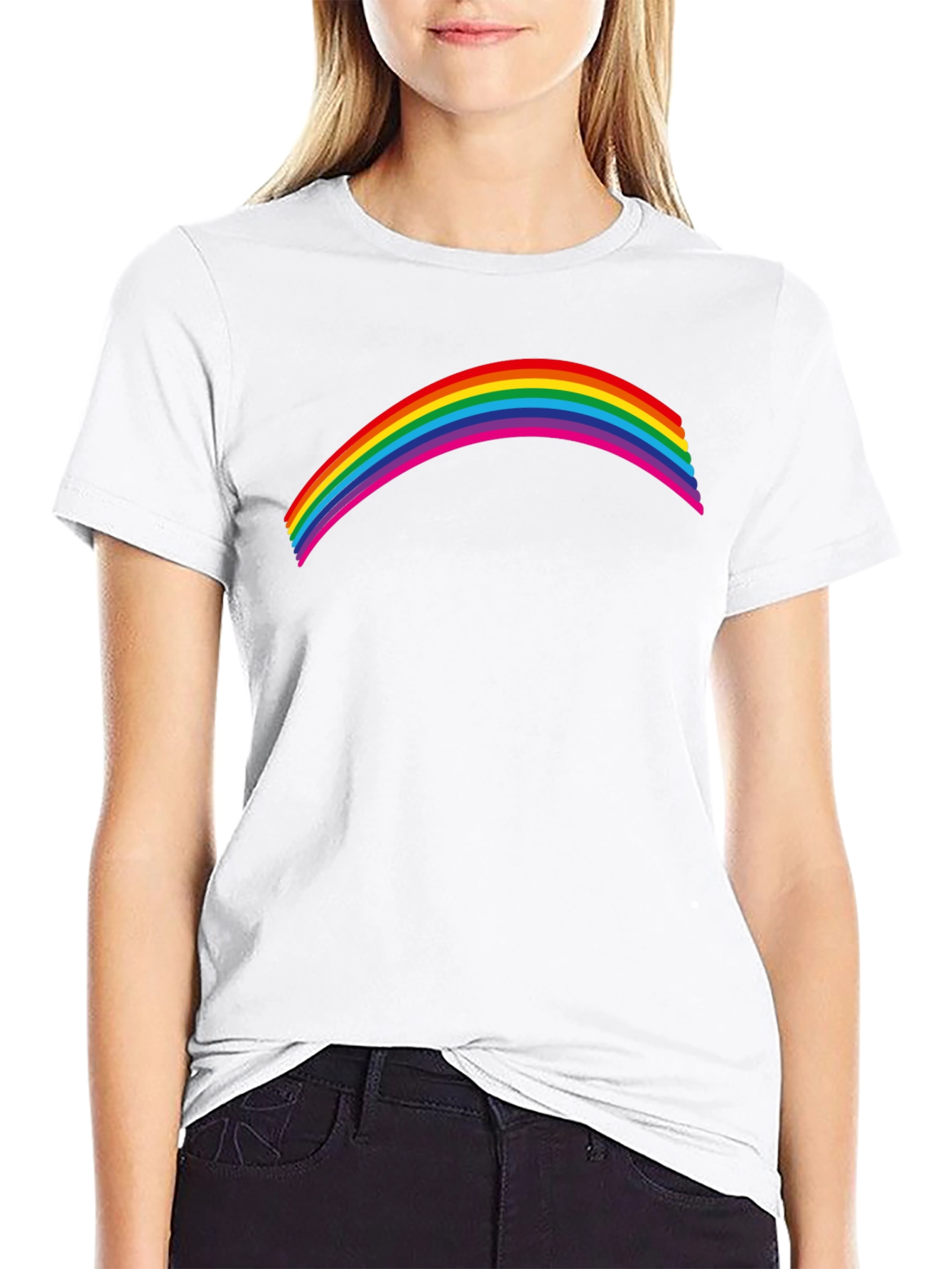 Rainbow Graphic Black T-Shirt