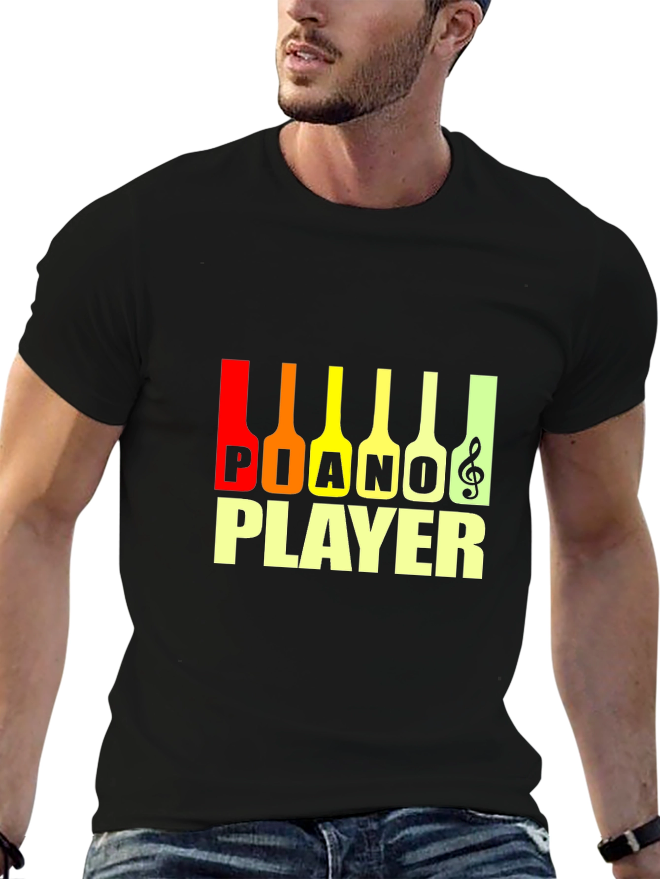Piano Player Graphic Tee - Music Lover T-Shirt