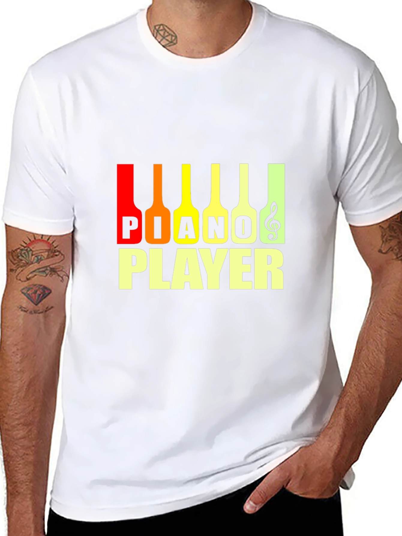 Piano Player Graphic Tee - Music Lover T-Shirt