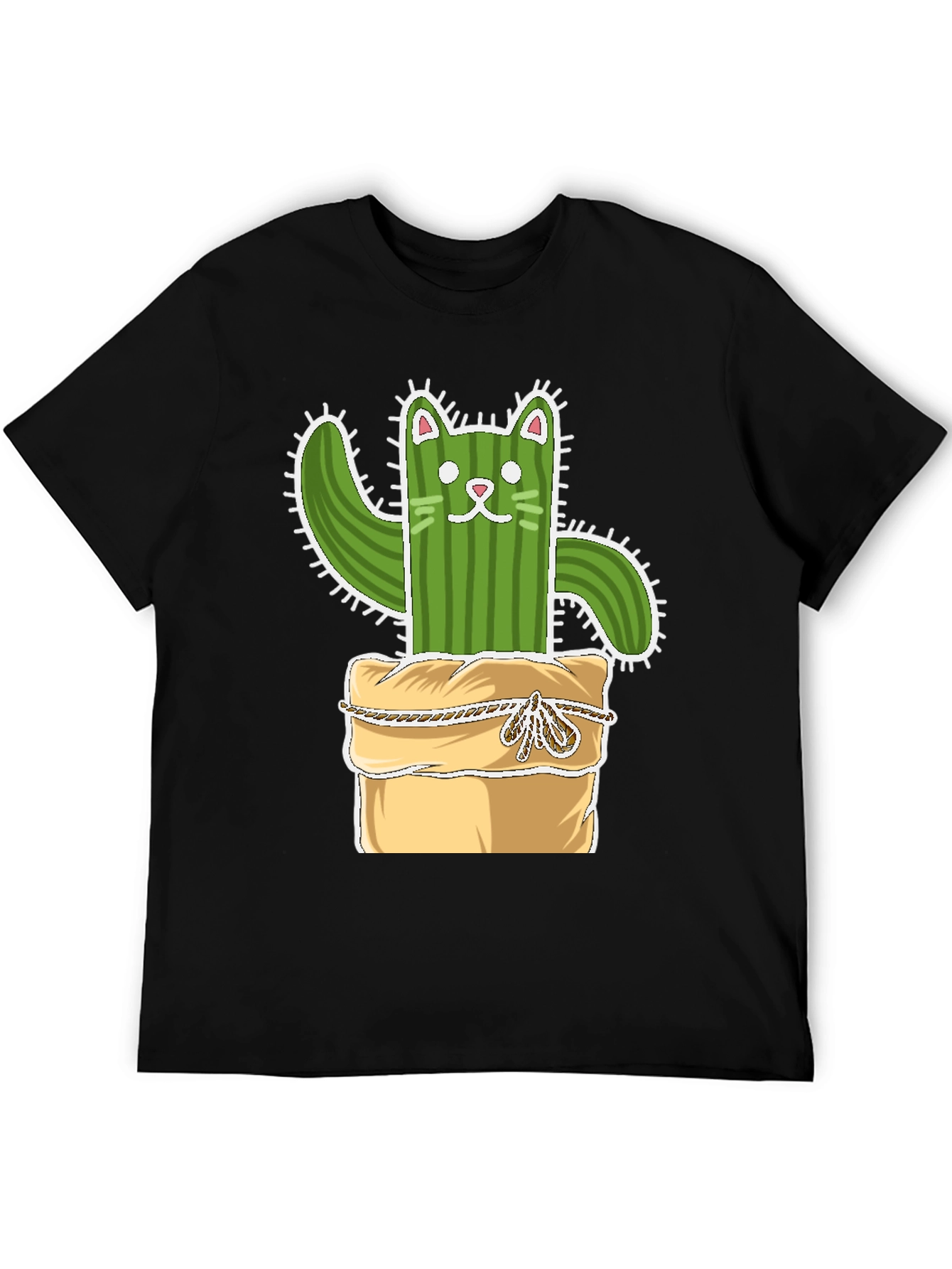 Cactus Cat T-Shirt - Whimsical Plant Lover Tee