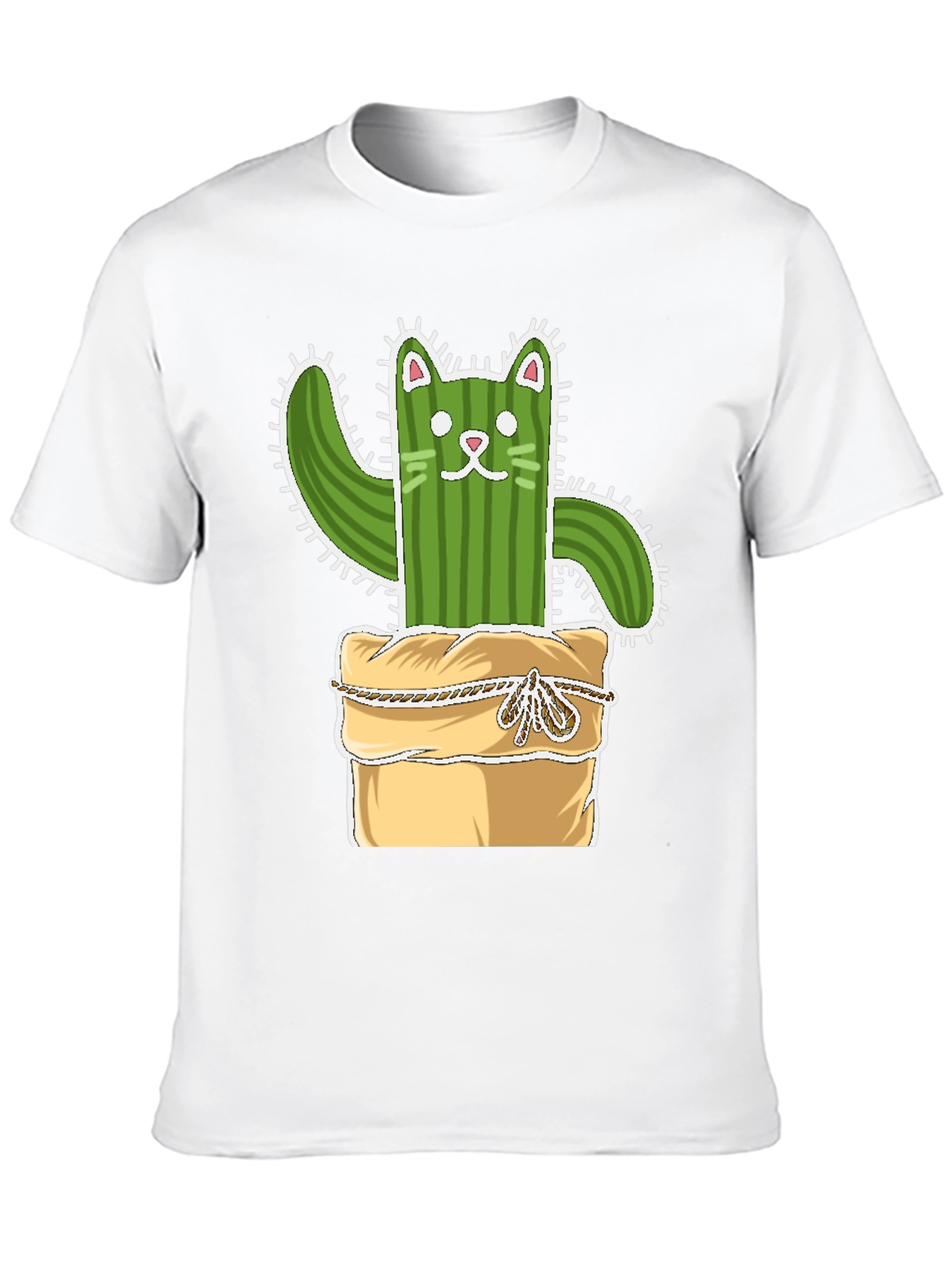 Cactus Cat T-Shirt - Whimsical Plant Lover Tee