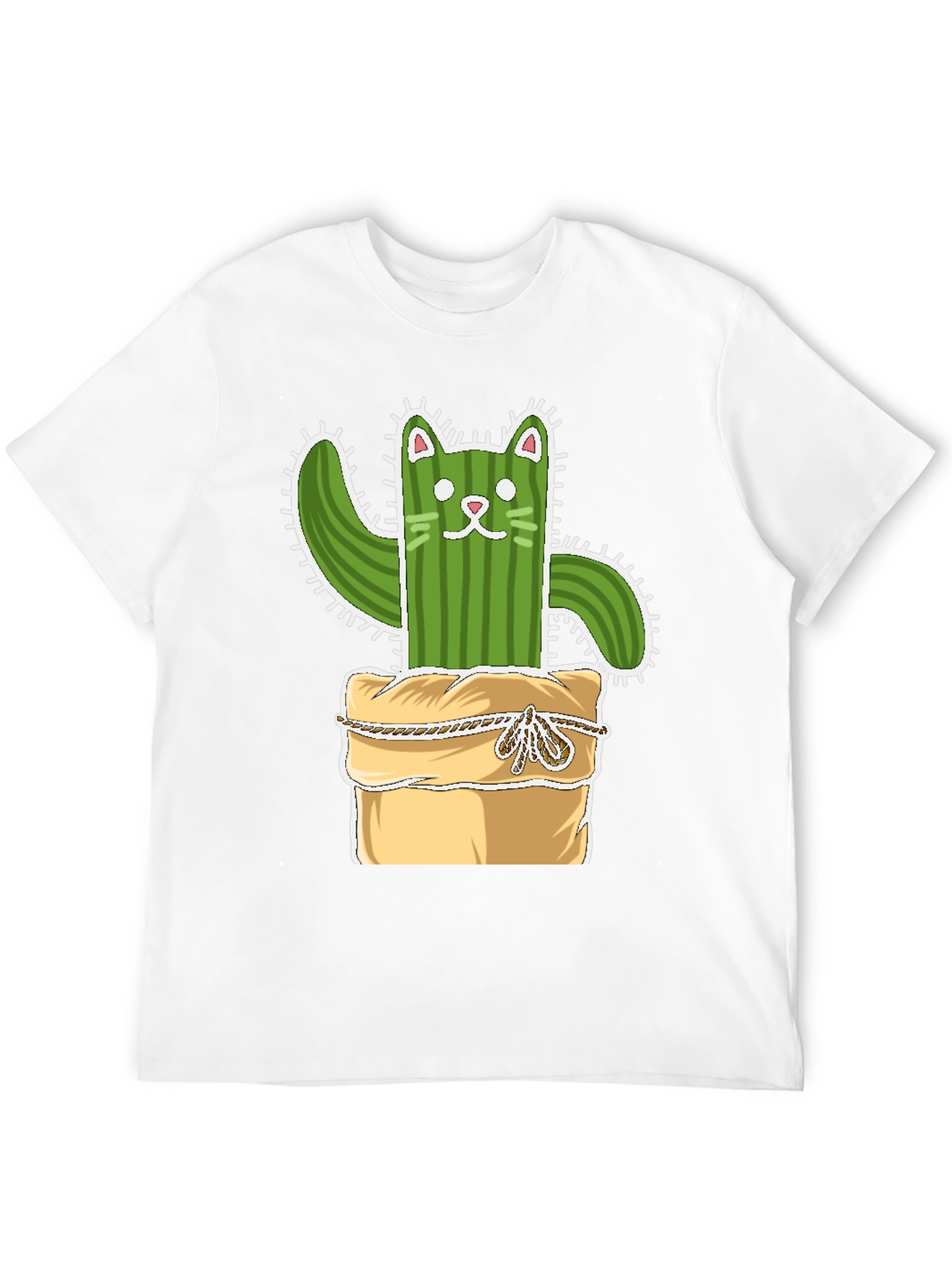 Cactus Cat T-Shirt - Whimsical Plant Lover Tee