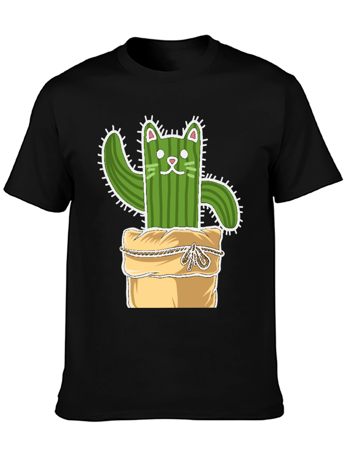 Cactus Cat T-Shirt - Whimsical Plant Lover Tee