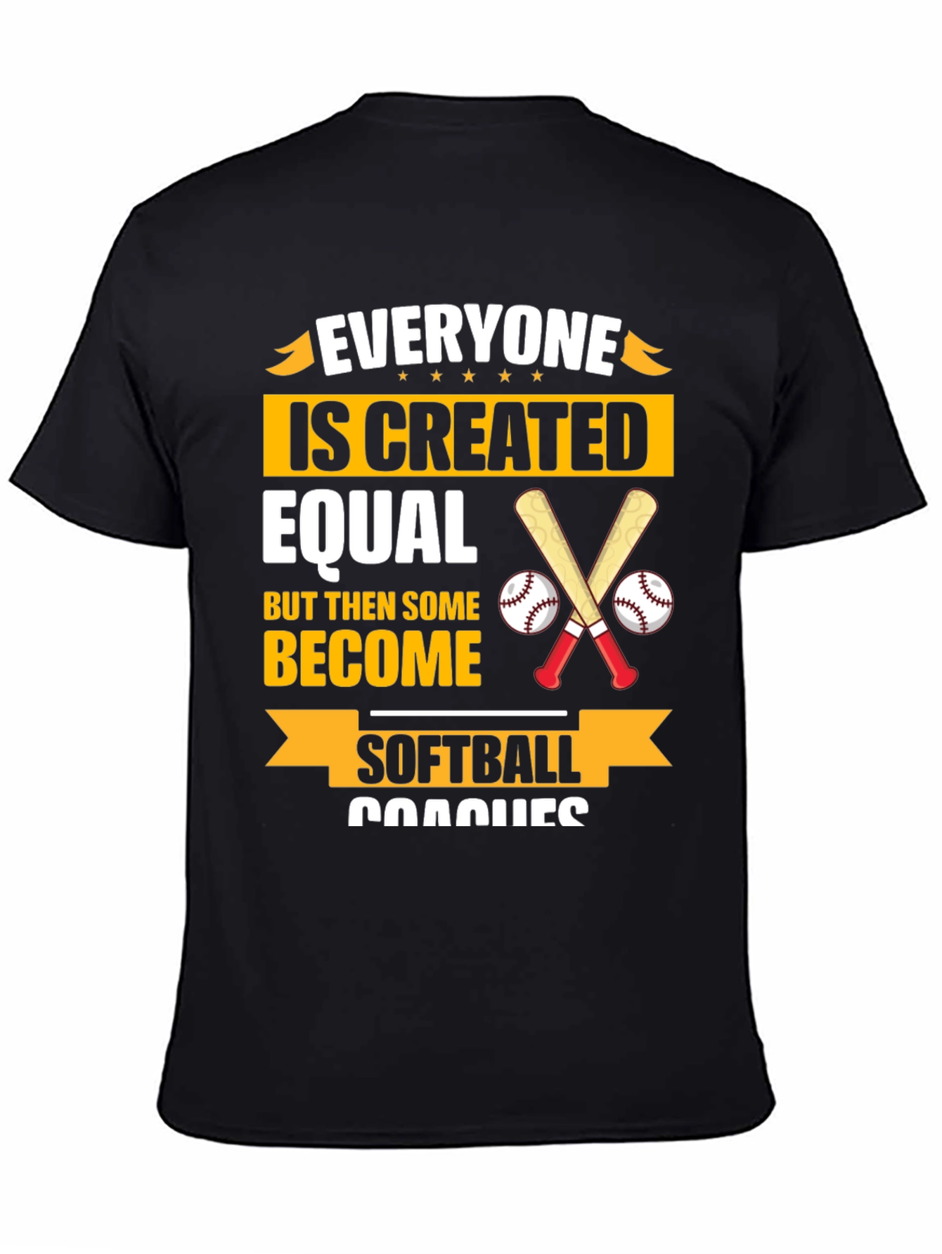 Softball Coach T-Shirt - Everyone is Created Equal
