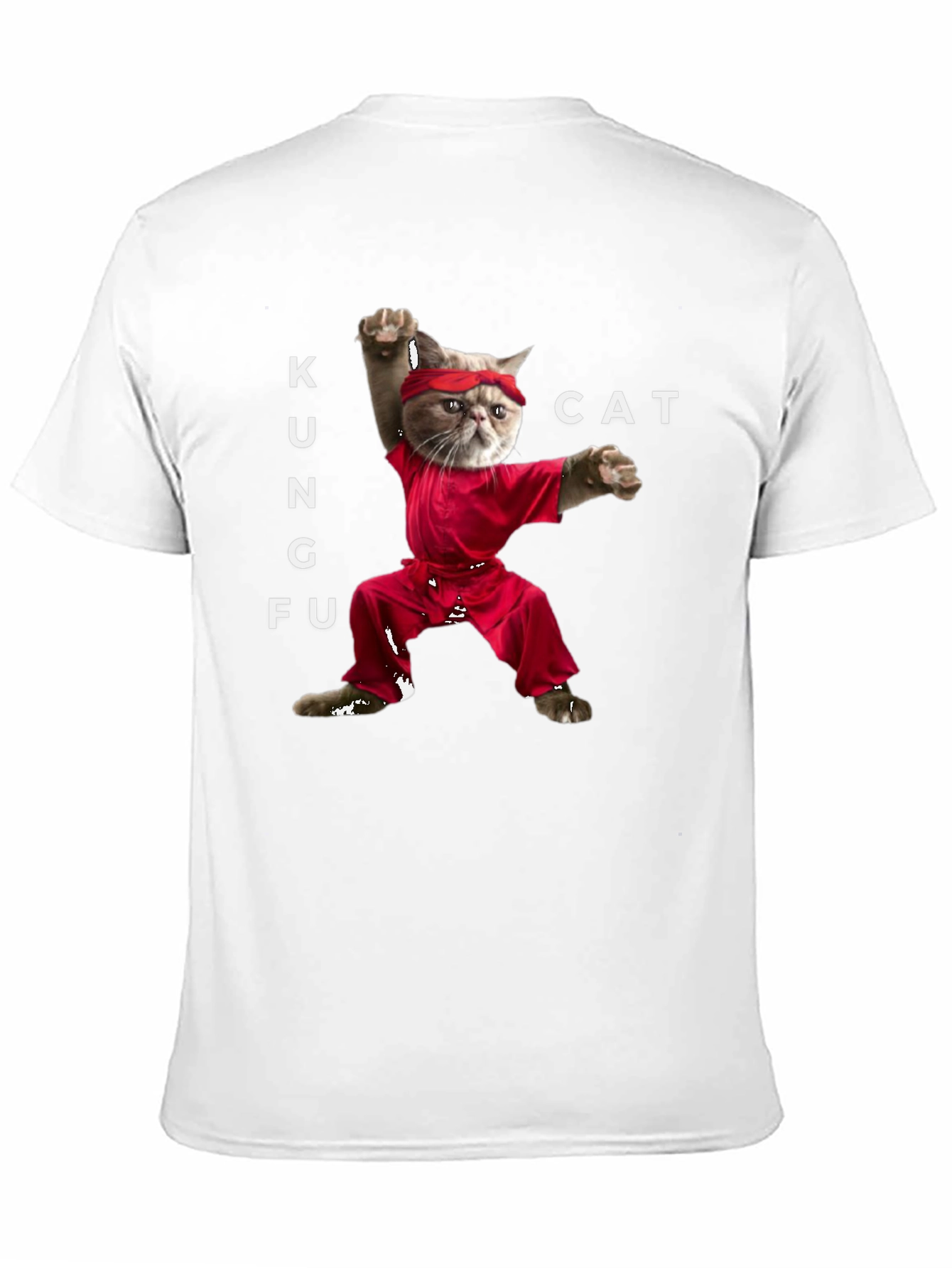 Kung Fu Cat Graphic T-Shirt - Novelty Tee