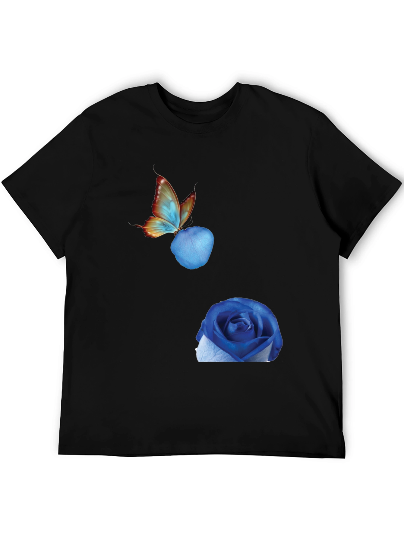 Butterfly & Blue Rose Graphic Tee