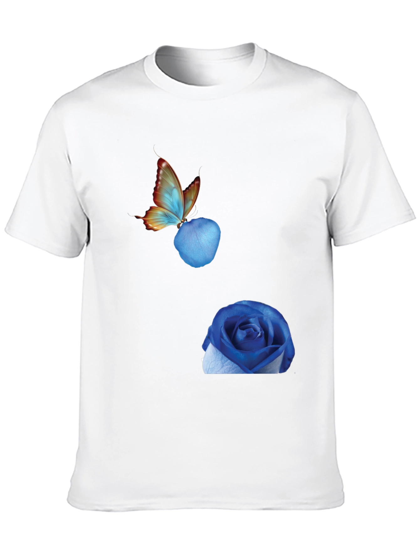 Butterfly & Blue Rose Graphic Tee