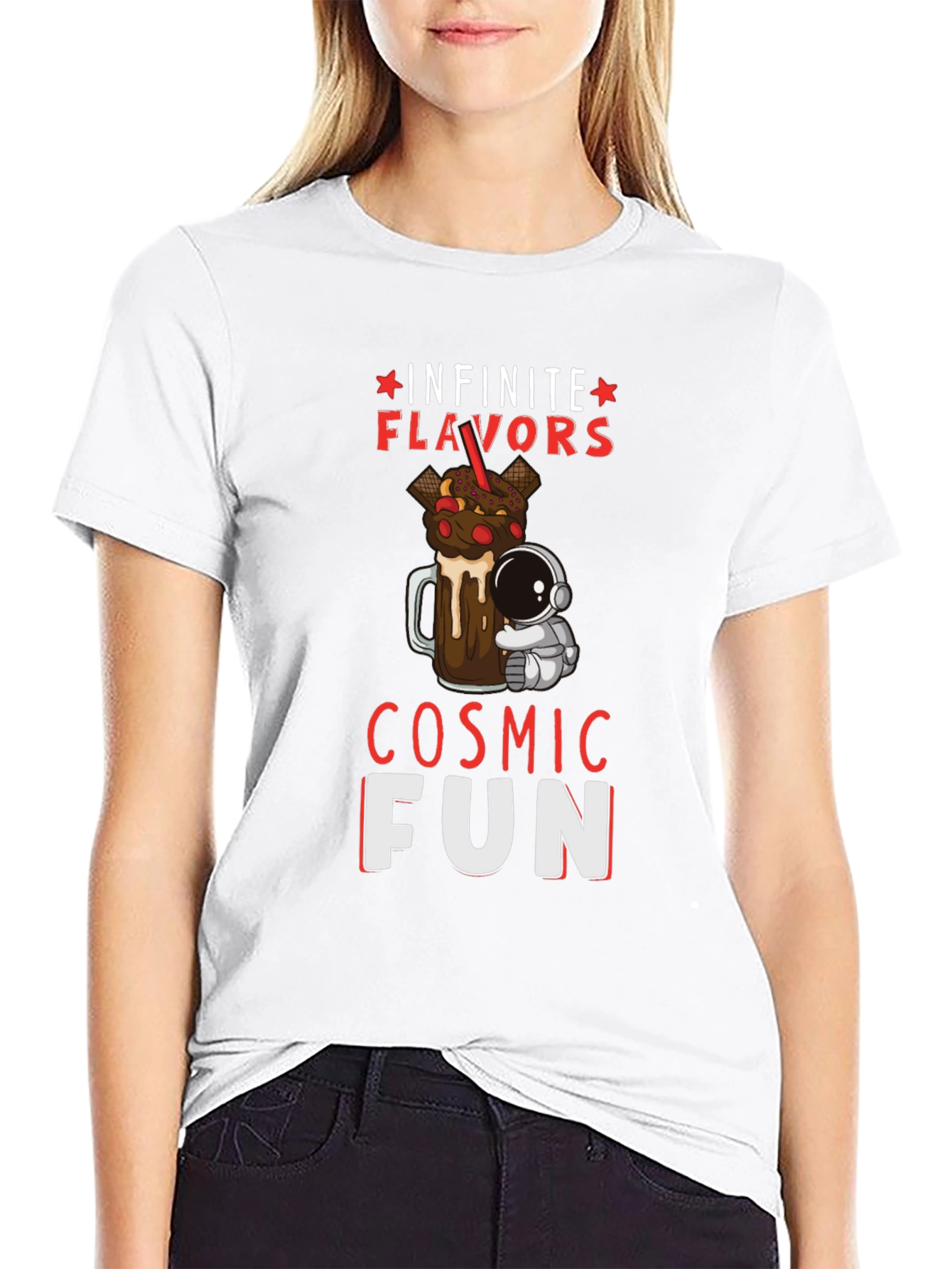 Cosmic Fun T-Shirt: Infinite Flavors & Space Adventure