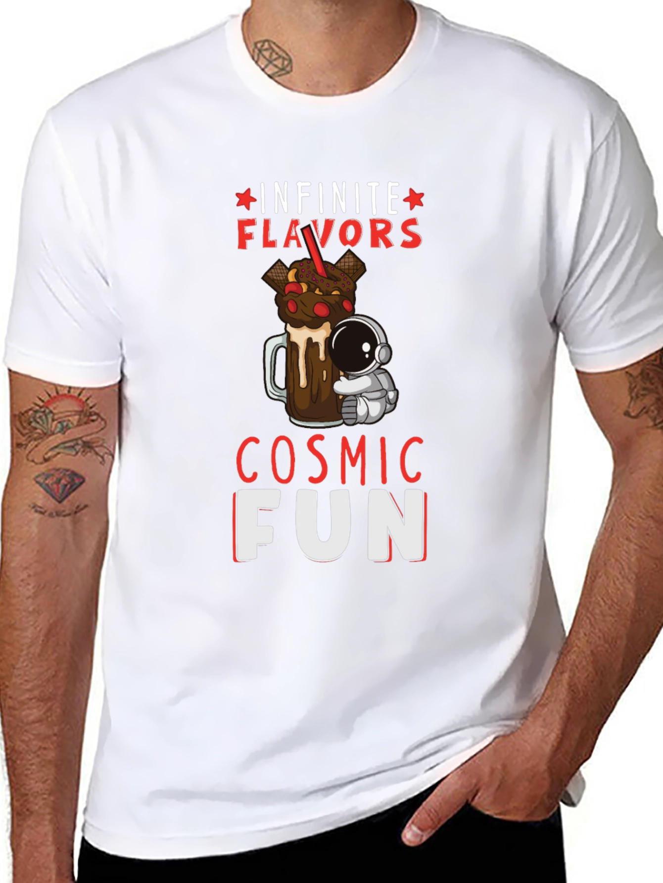 Cosmic Fun T-Shirt: Infinite Flavors & Space Adventure