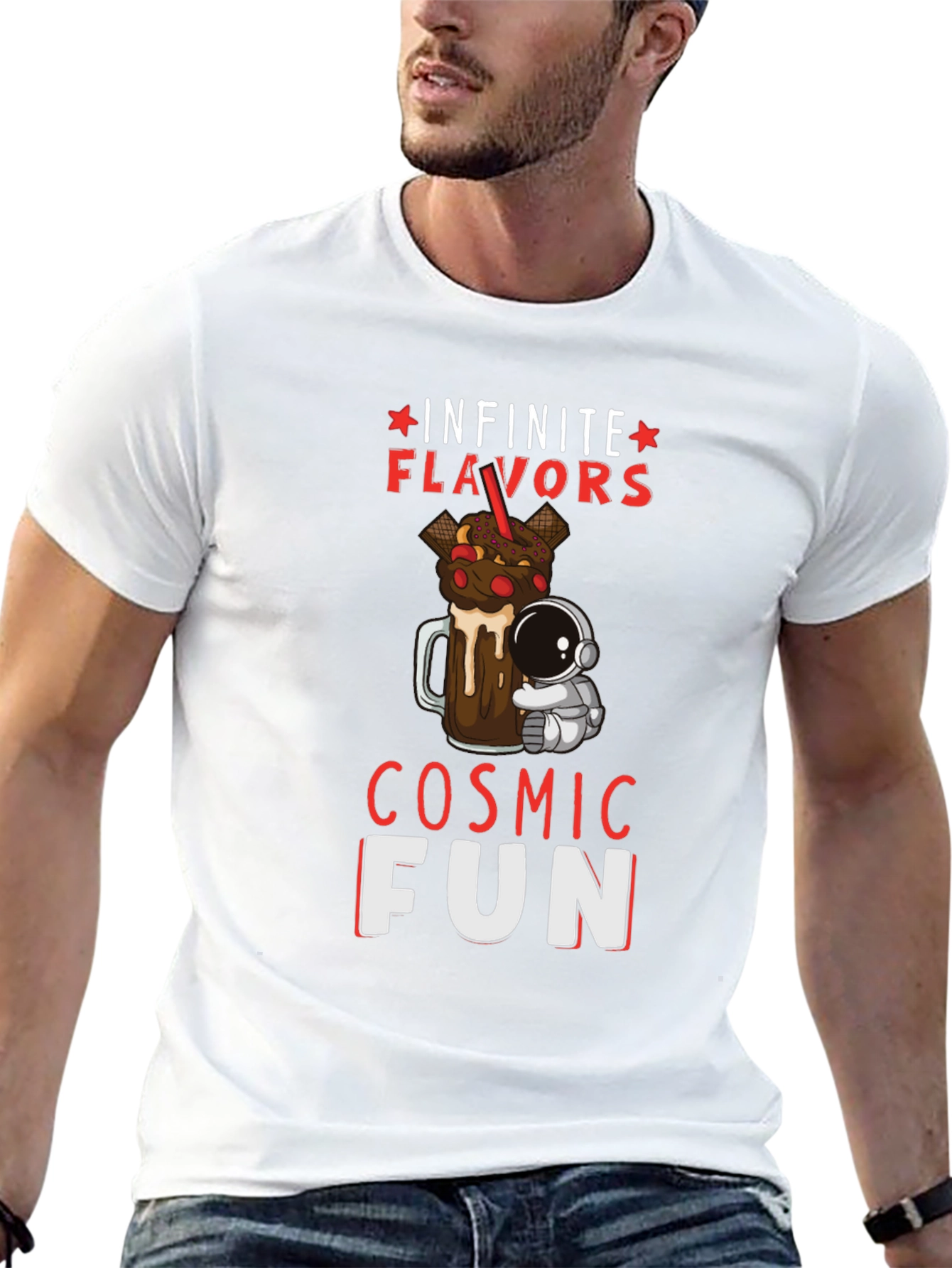 Cosmic Fun T-Shirt: Infinite Flavors & Space Adventure