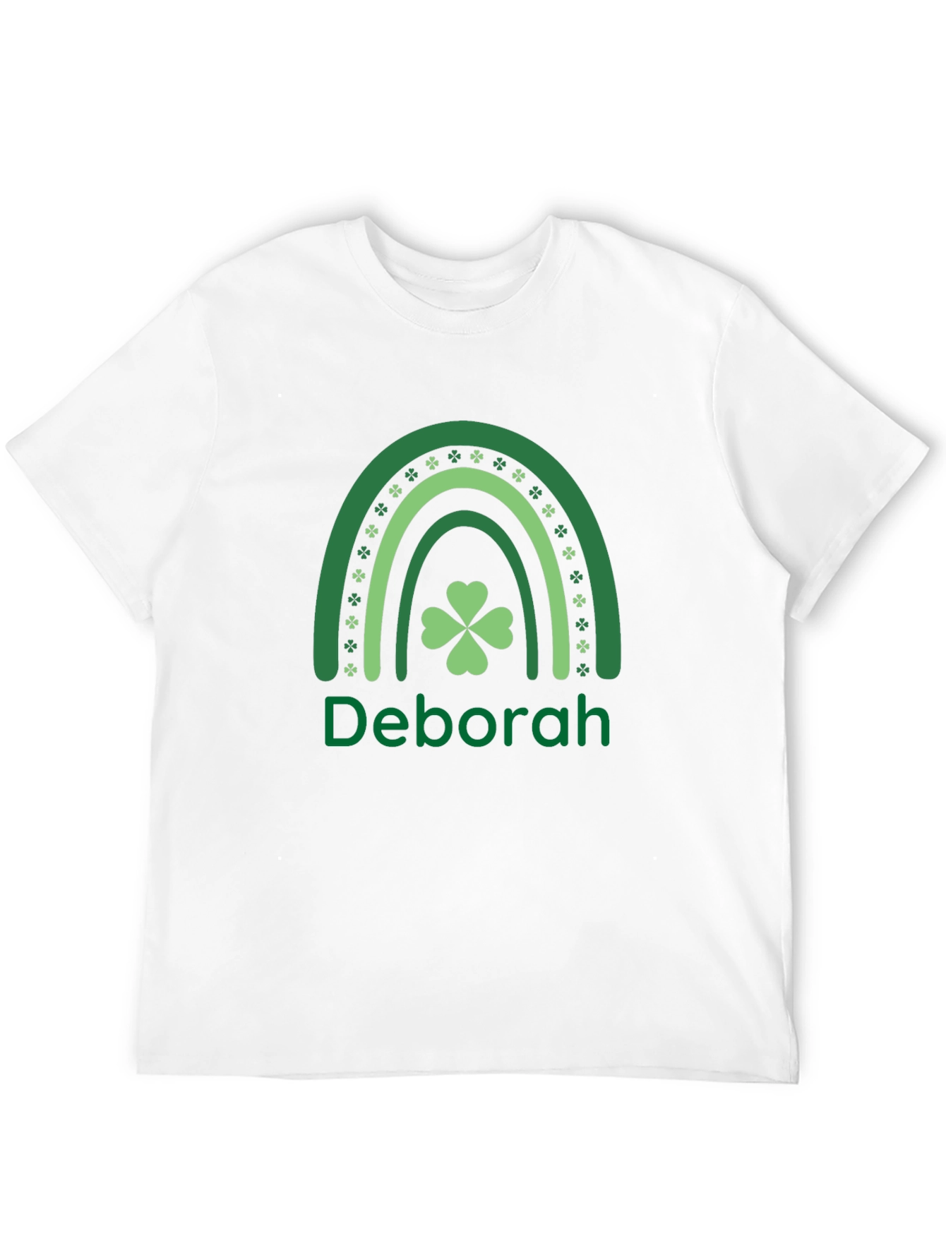 Deborah St. Patricks Day Shamrock Rainbow T-Shirt