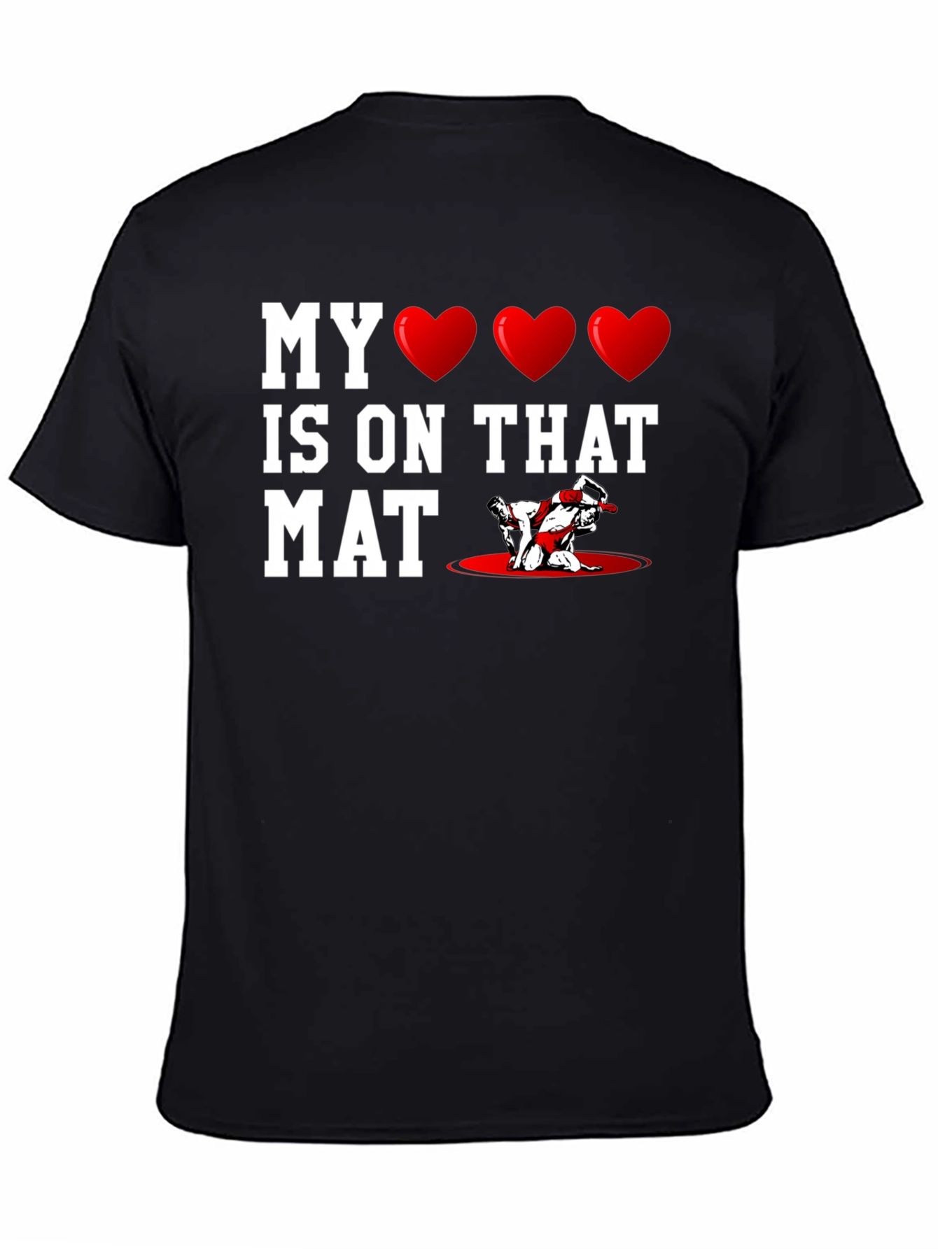 My Heart Is On That Mat Wrestling Graphic Tee