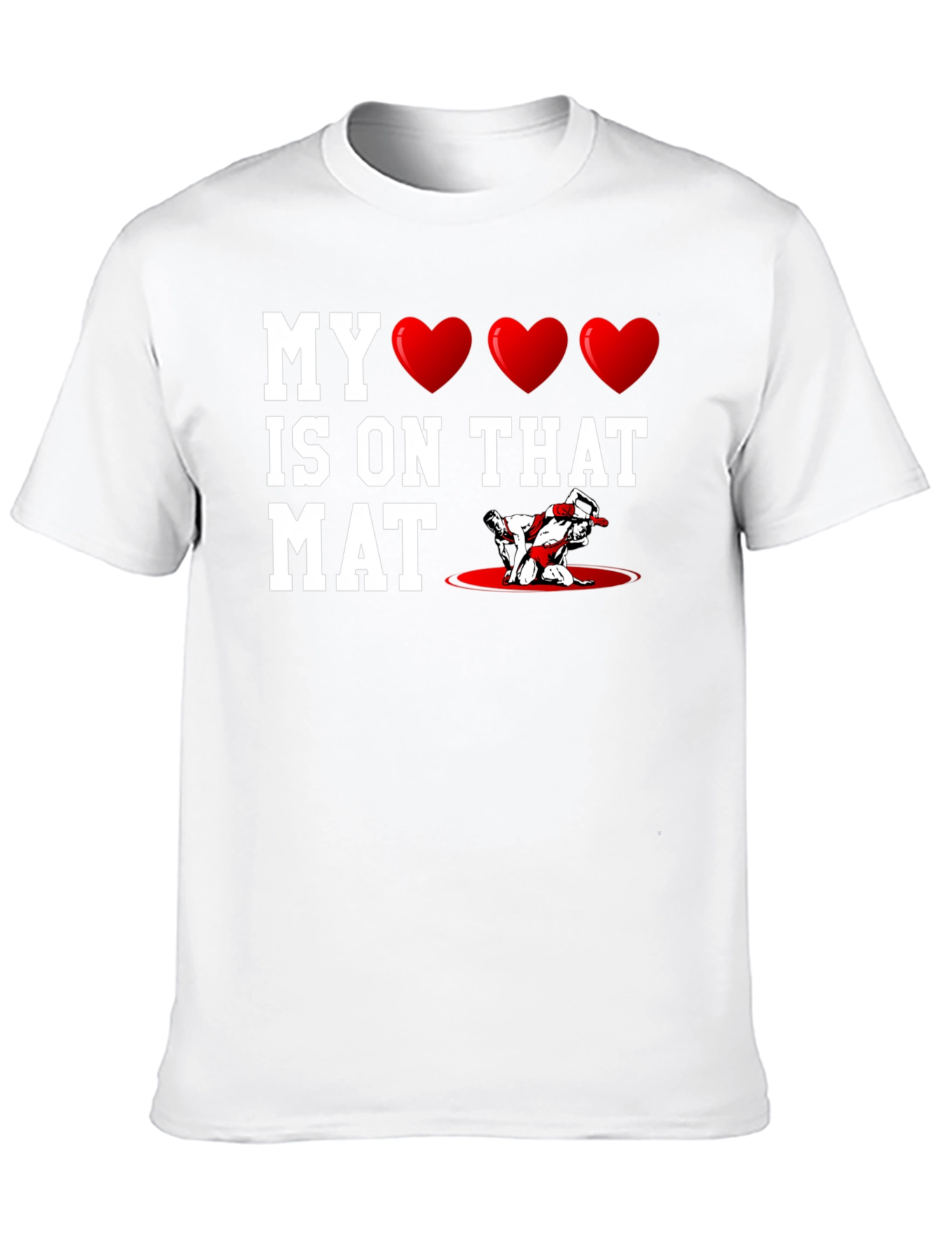 My Heart Is On That Mat Wrestling Graphic Tee