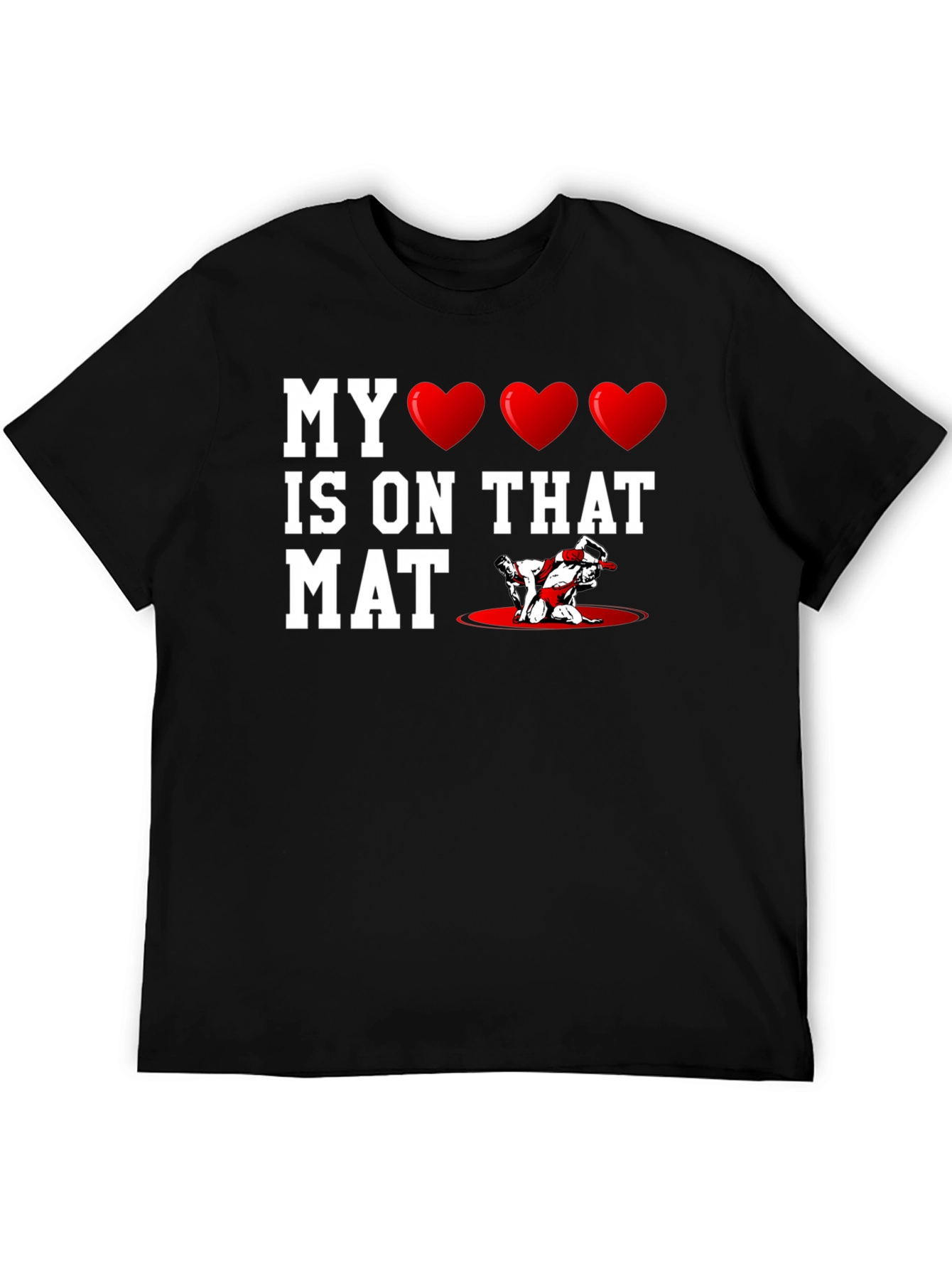My Heart Is On That Mat Wrestling Graphic Tee