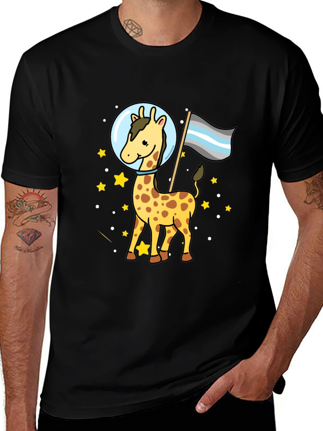 Space Giraffe Graphic Tee