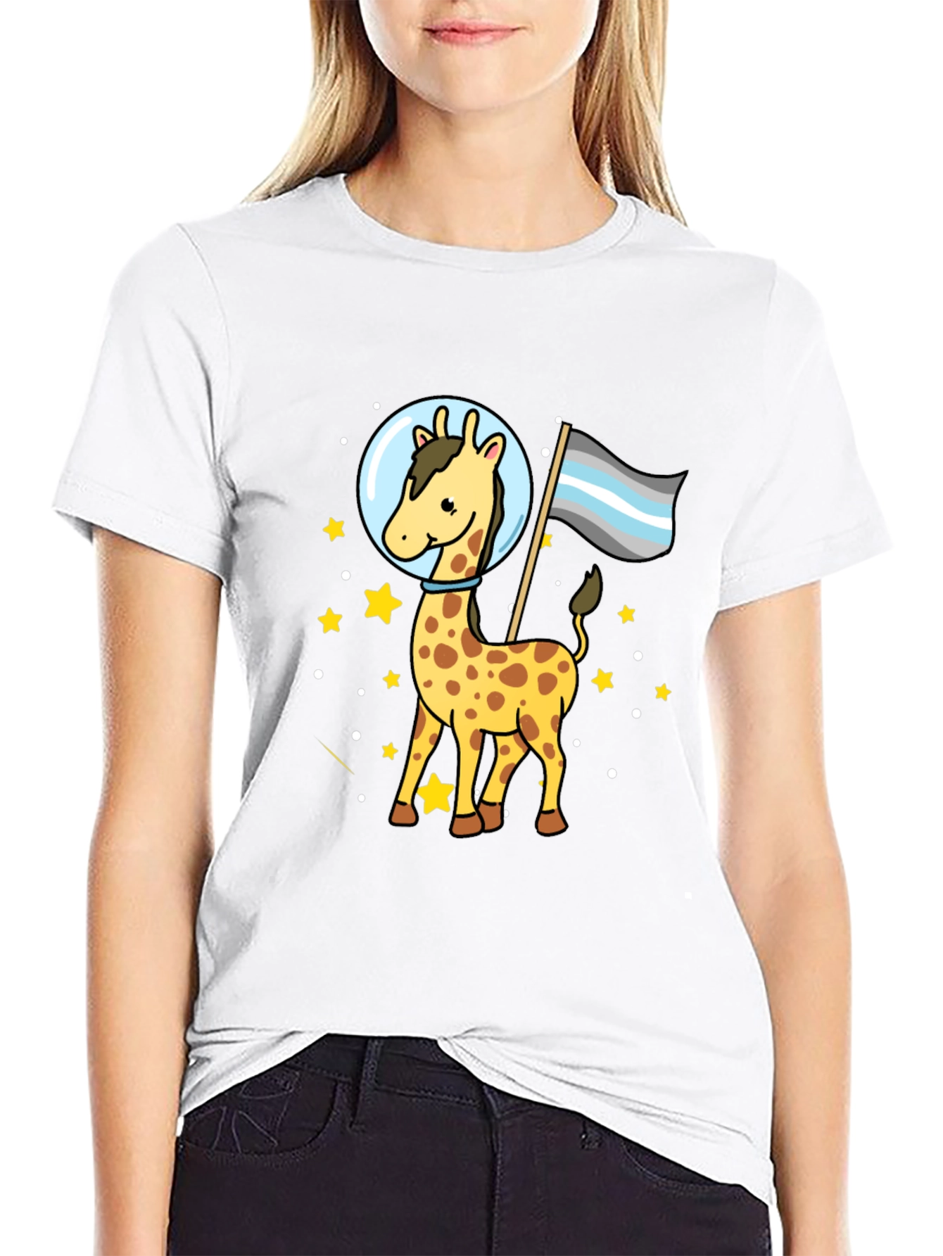 Space Giraffe Graphic Tee