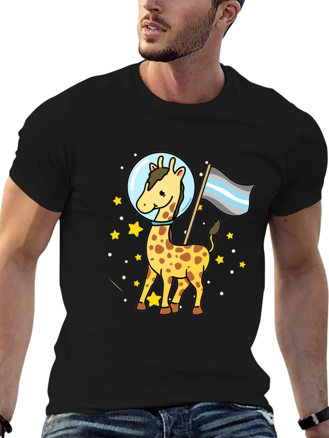 Space Giraffe Graphic Tee