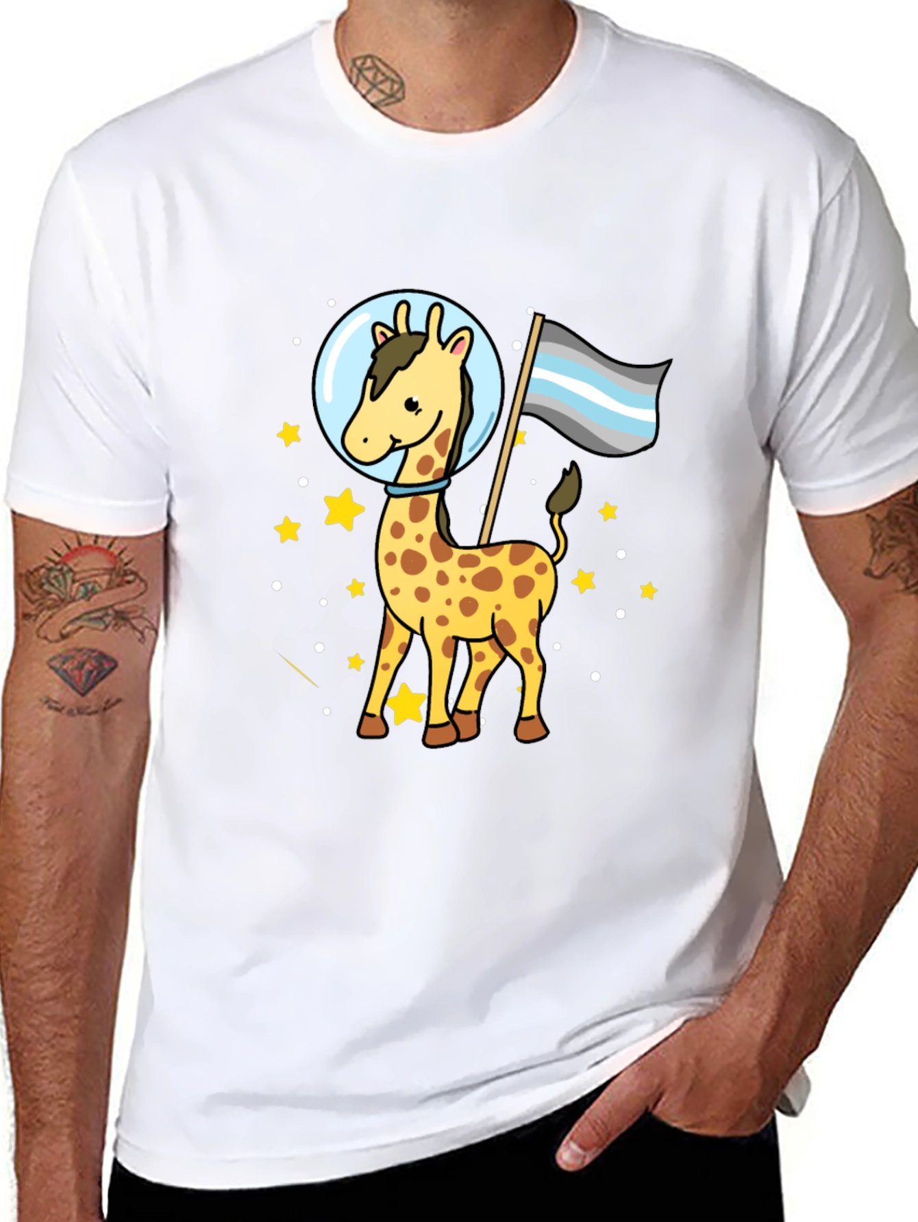 Space Giraffe Graphic Tee