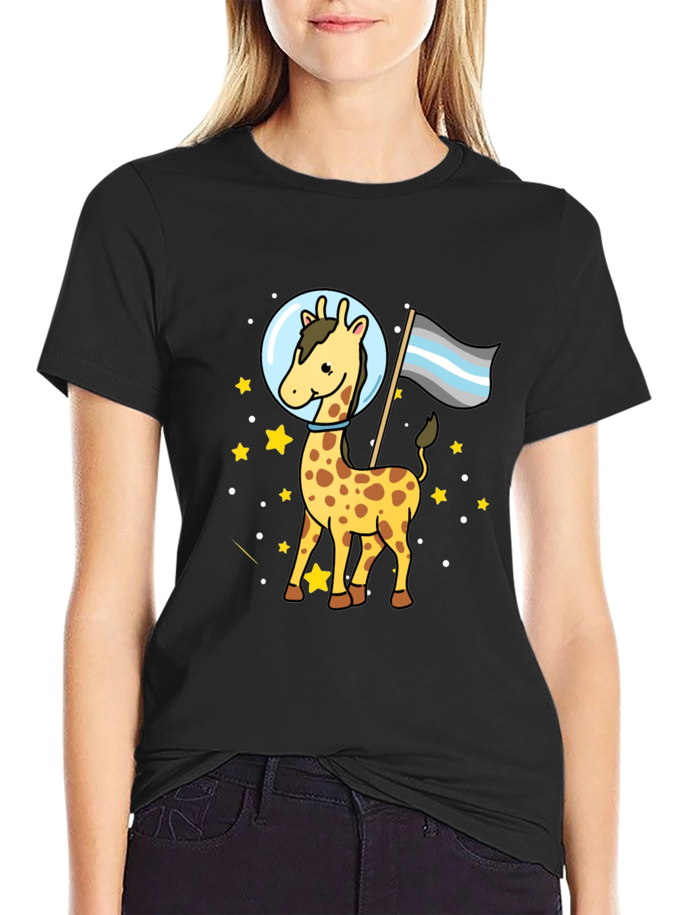 Space Giraffe Graphic Tee