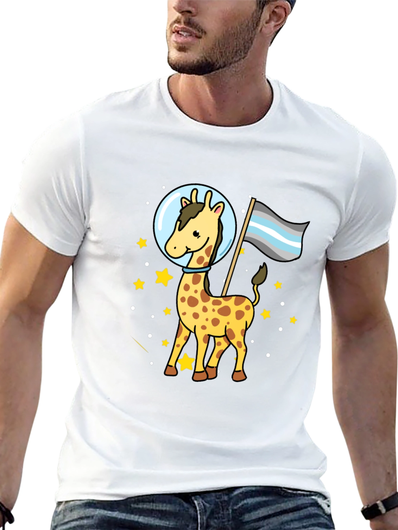 Space Giraffe Graphic Tee