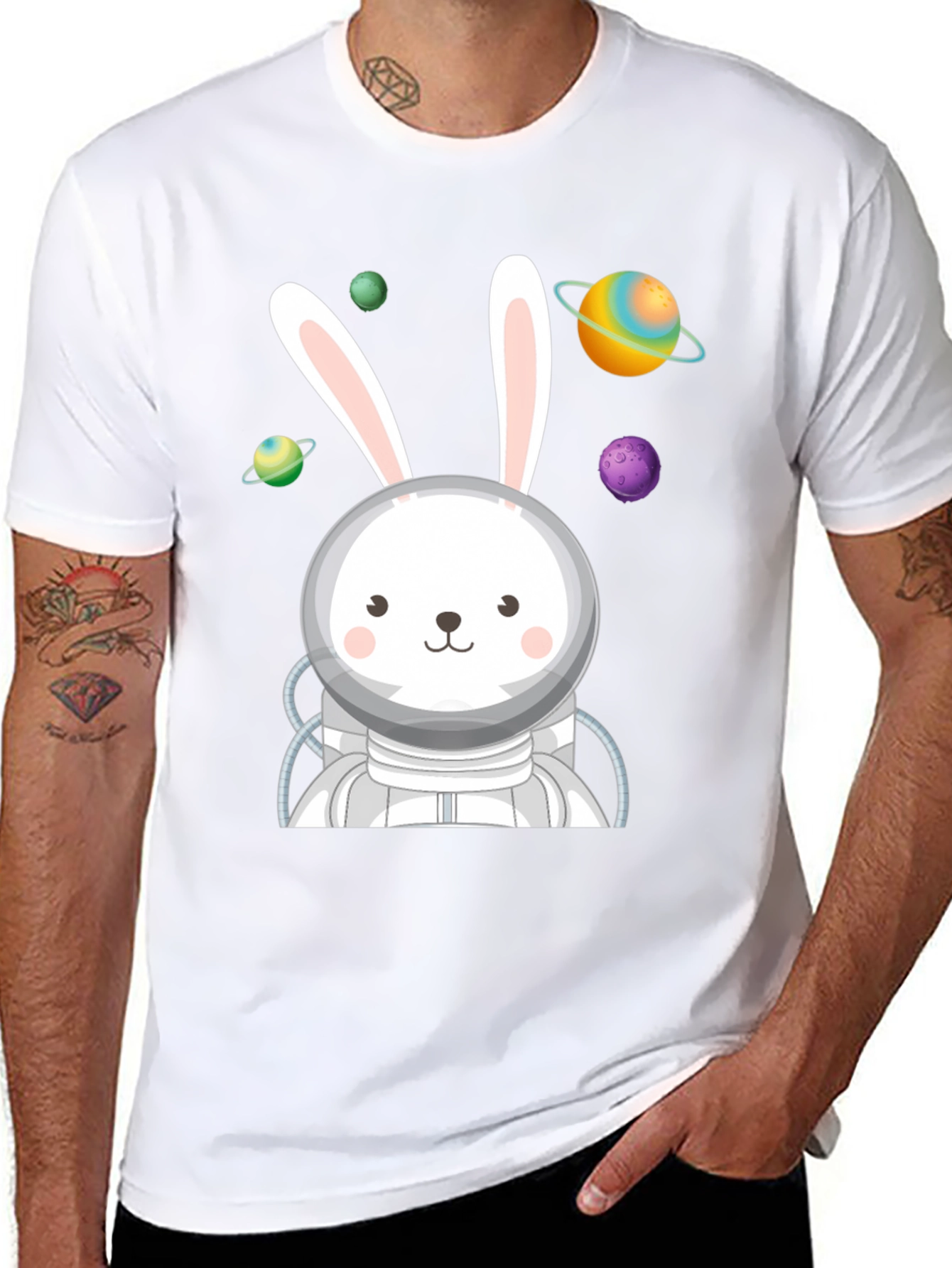 Astronaut Bunny T-Shirt - Space Adventure Tee