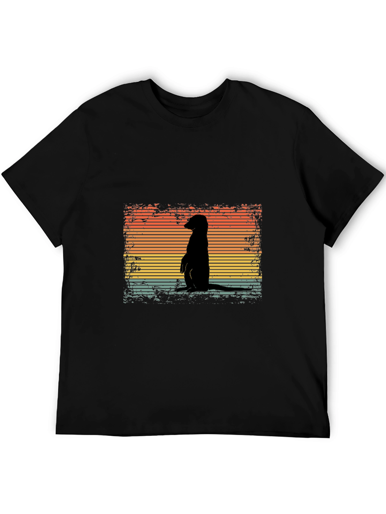 Retro Meerkat Sunset T-Shirt