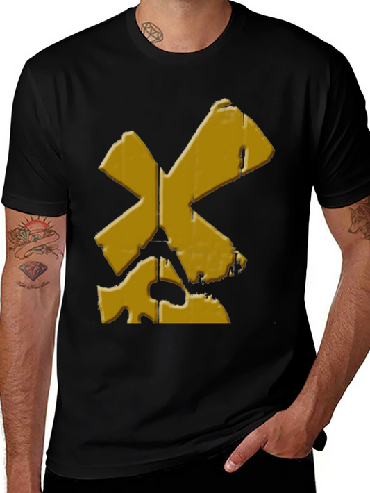 Distressed Yellow X Black T-Shirt